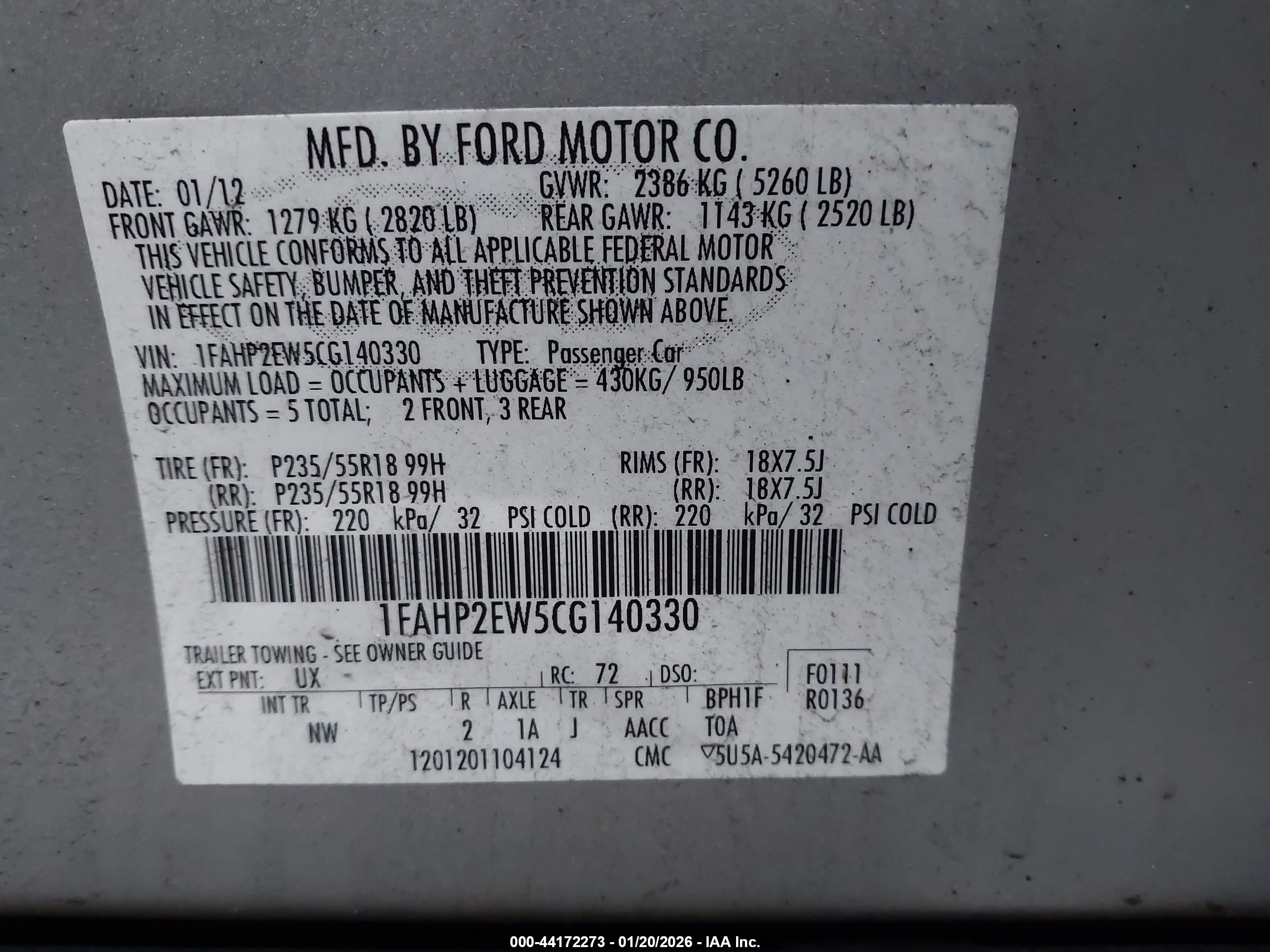 FORD TAURUS image 9
