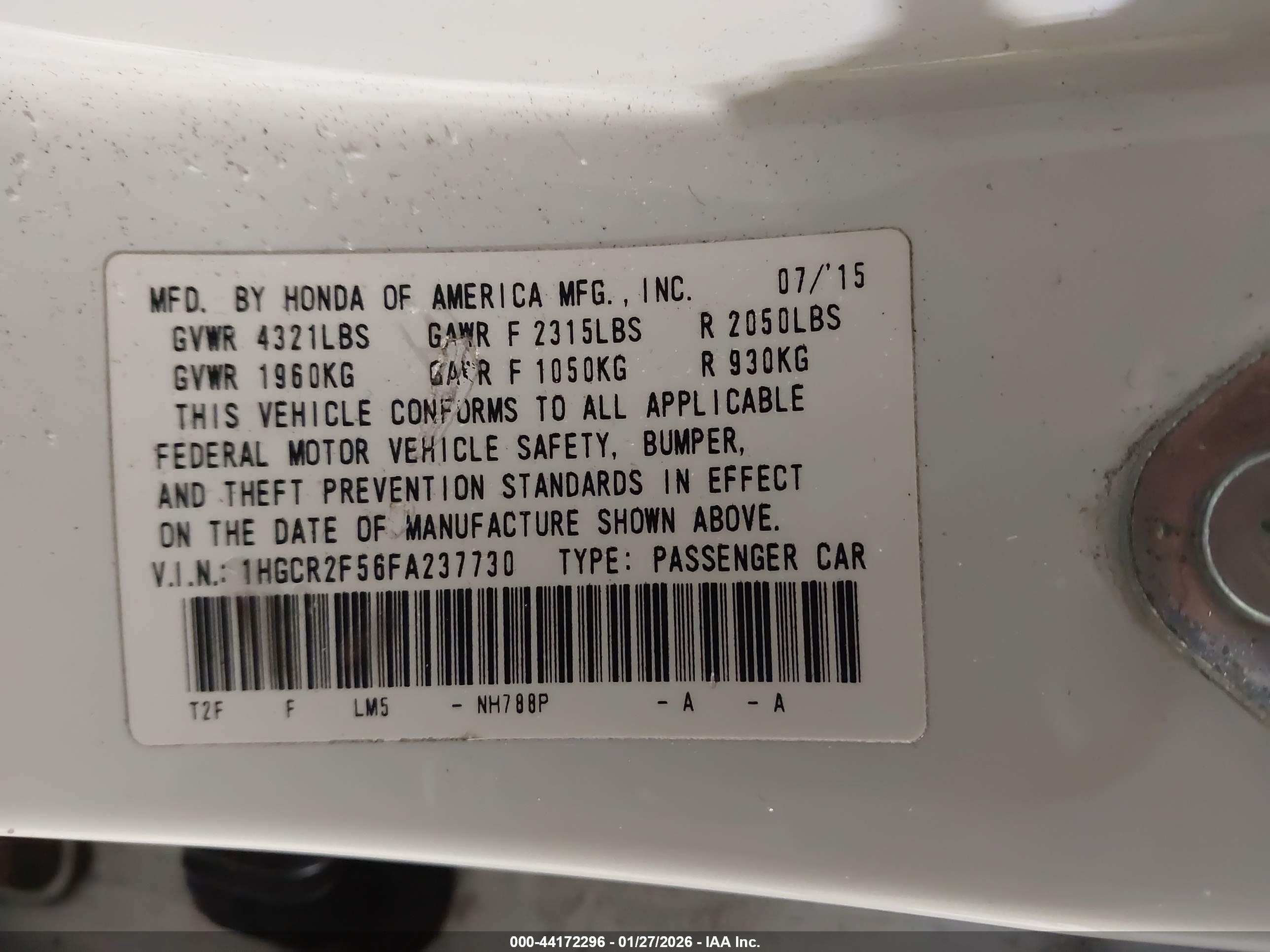 HONDA ACCORD image 9