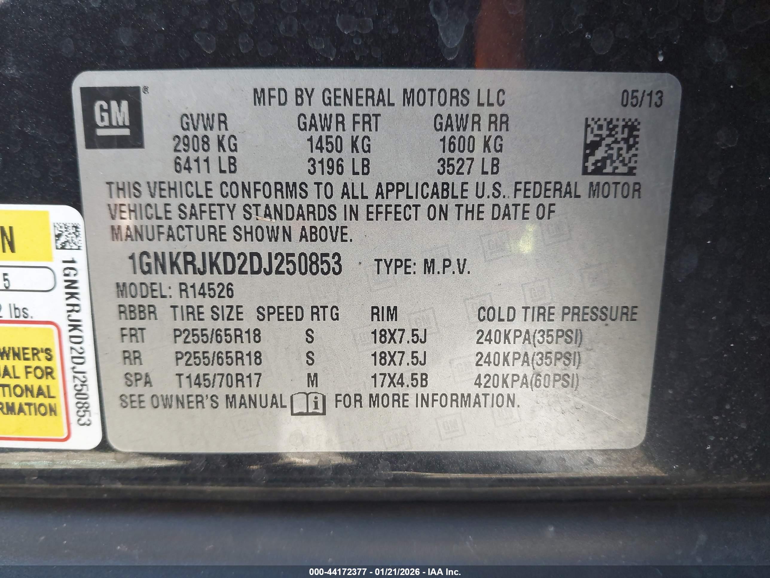 CHEVROLET TRAVERSE image 9