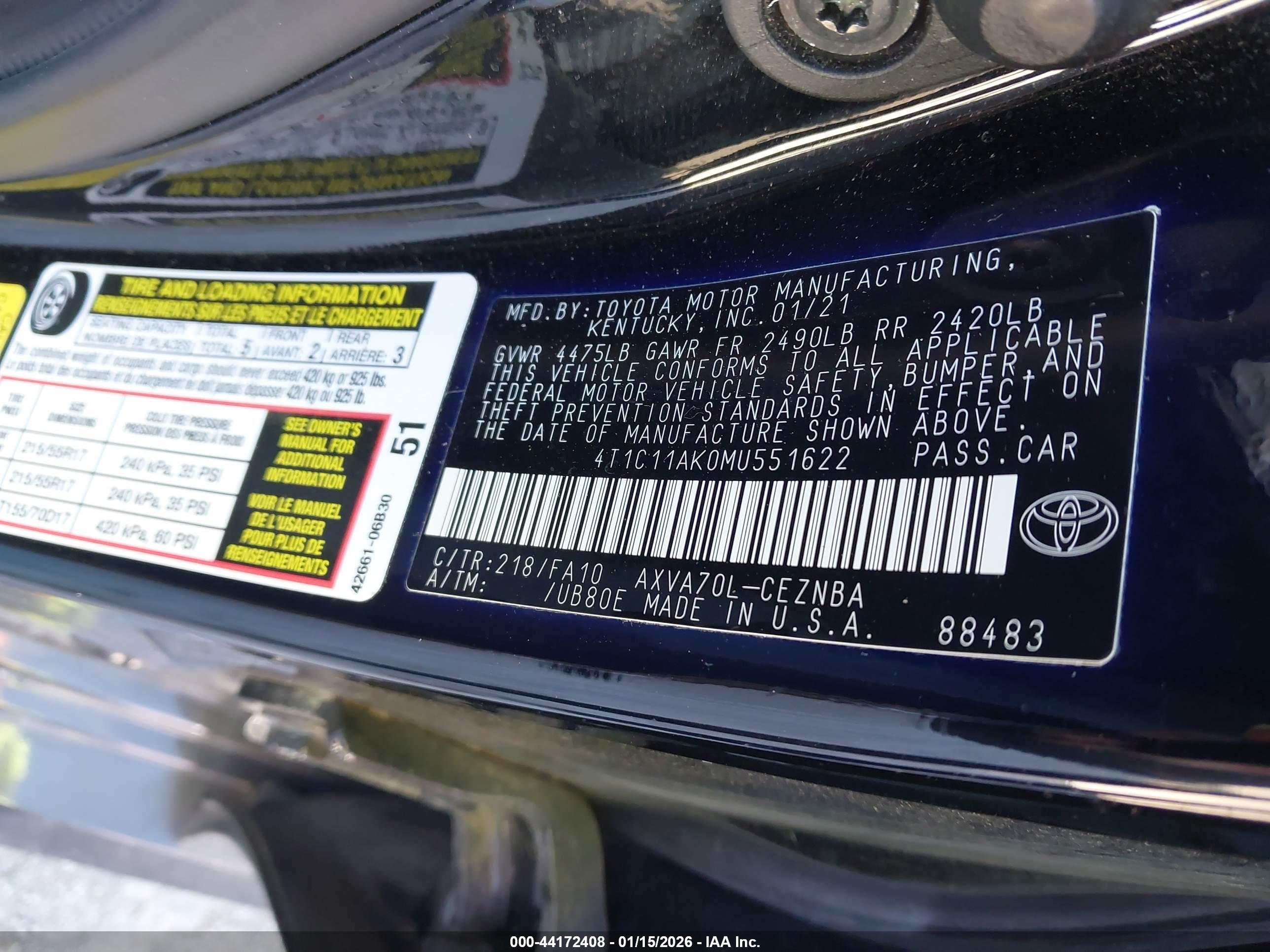 TOYOTA CAMRY image 9