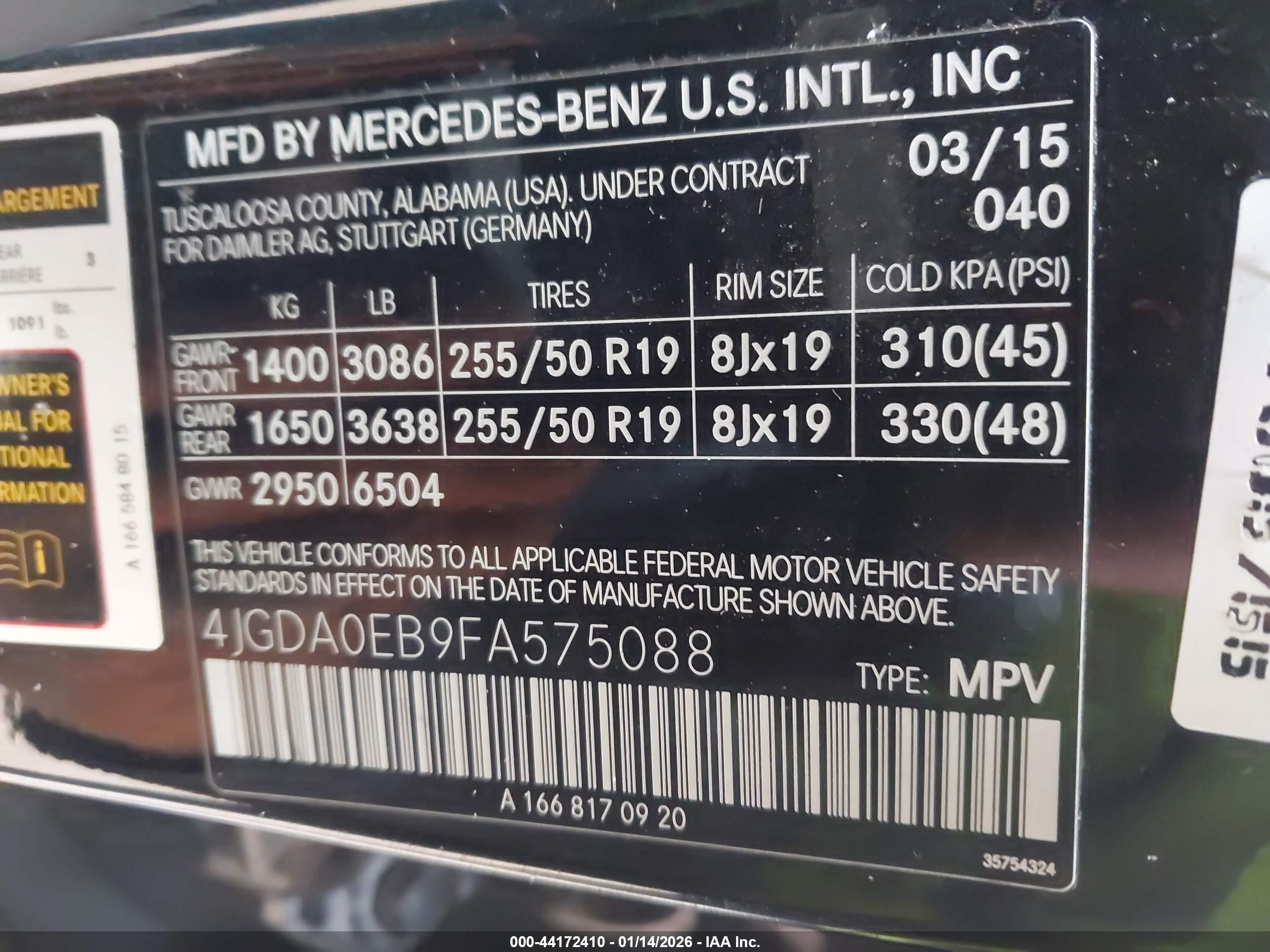 MERCEDES-BENZ ML image 9