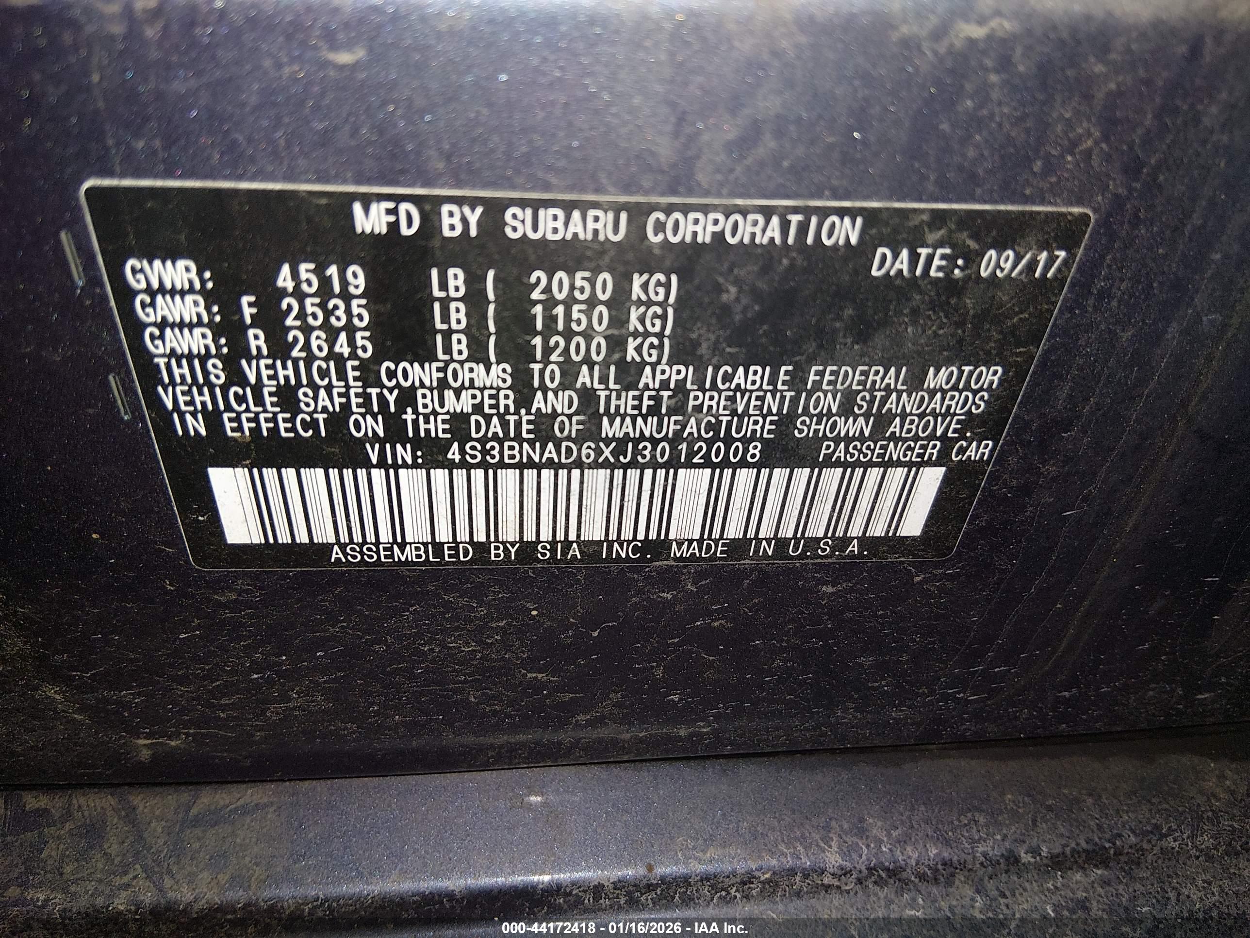 SUBARU LEGACY image 9