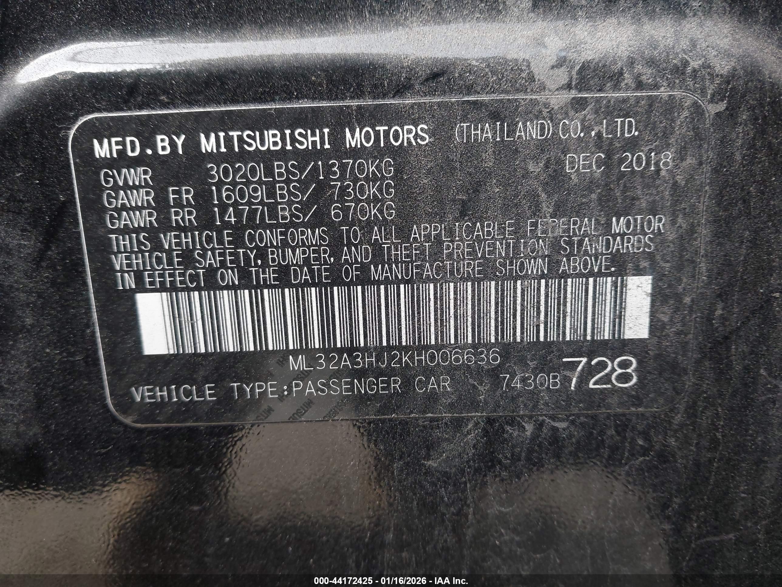 MITSUBISHI MIRAGE image 9
