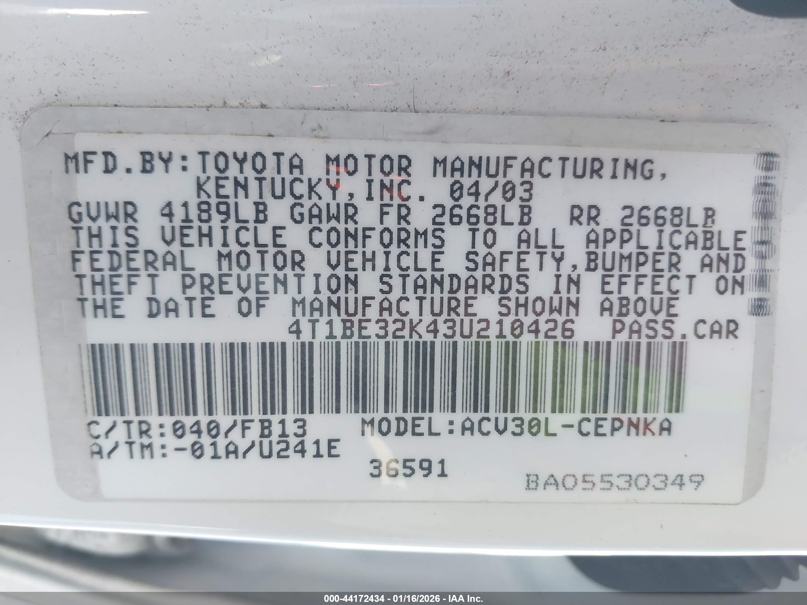 TOYOTA CAMRY image 9