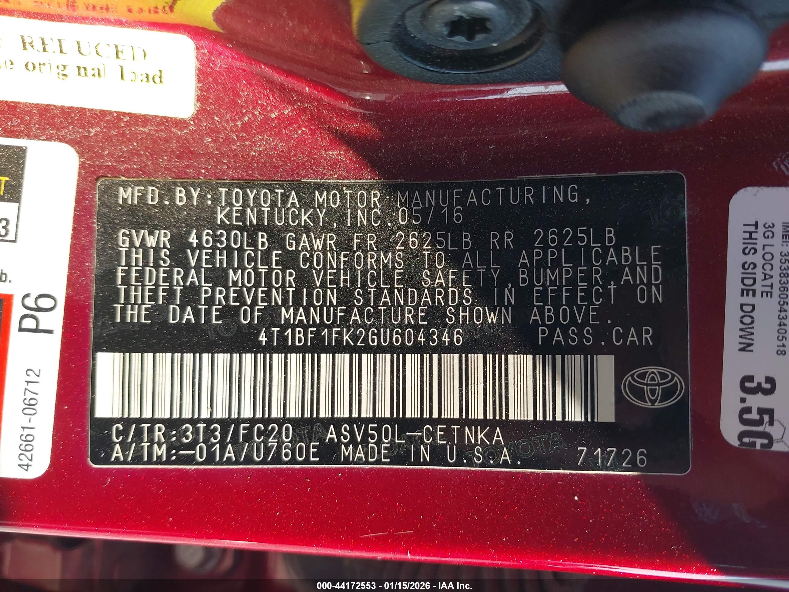 TOYOTA CAMRY image 9