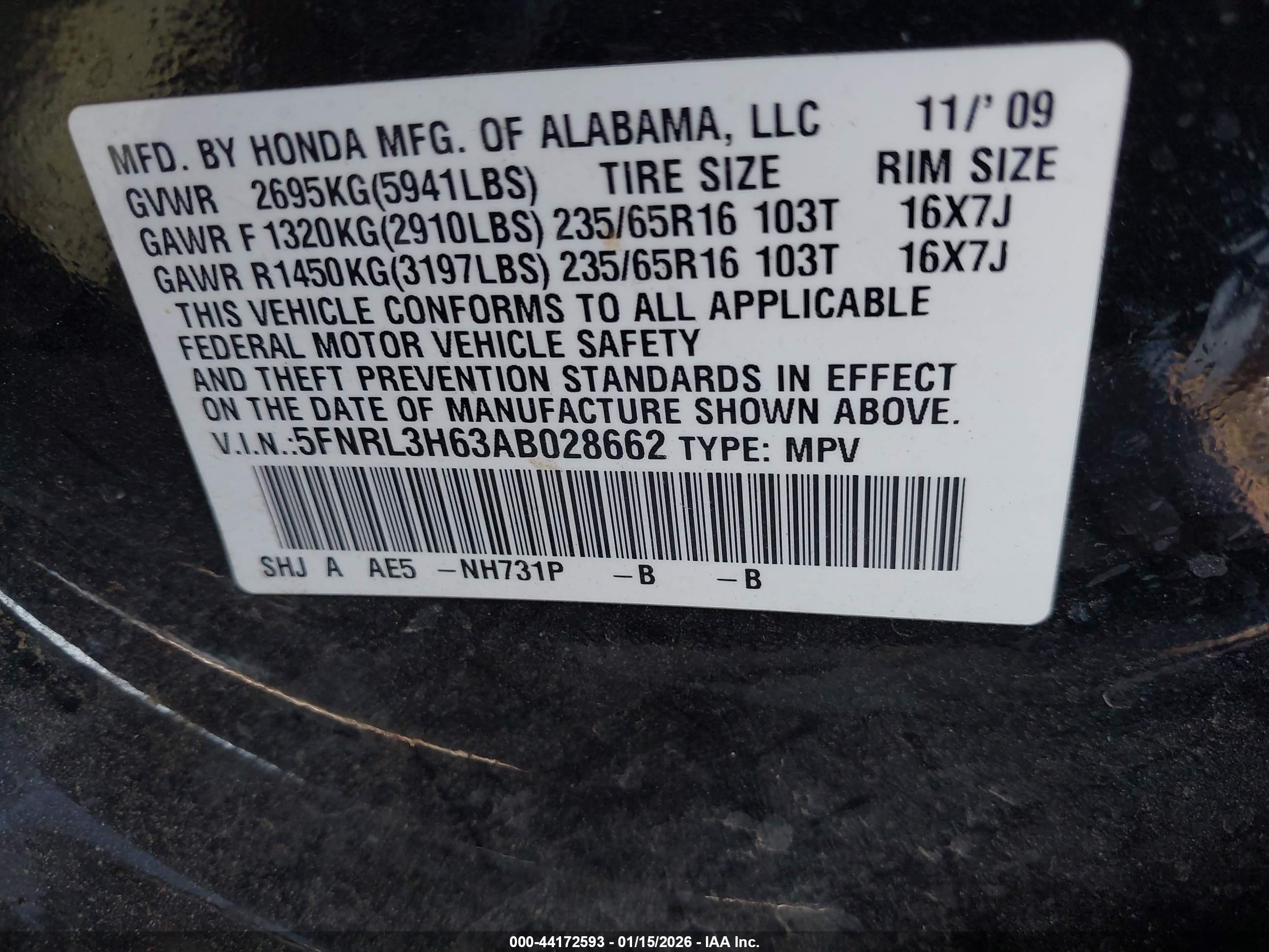 HONDA ODYSSEY image 9