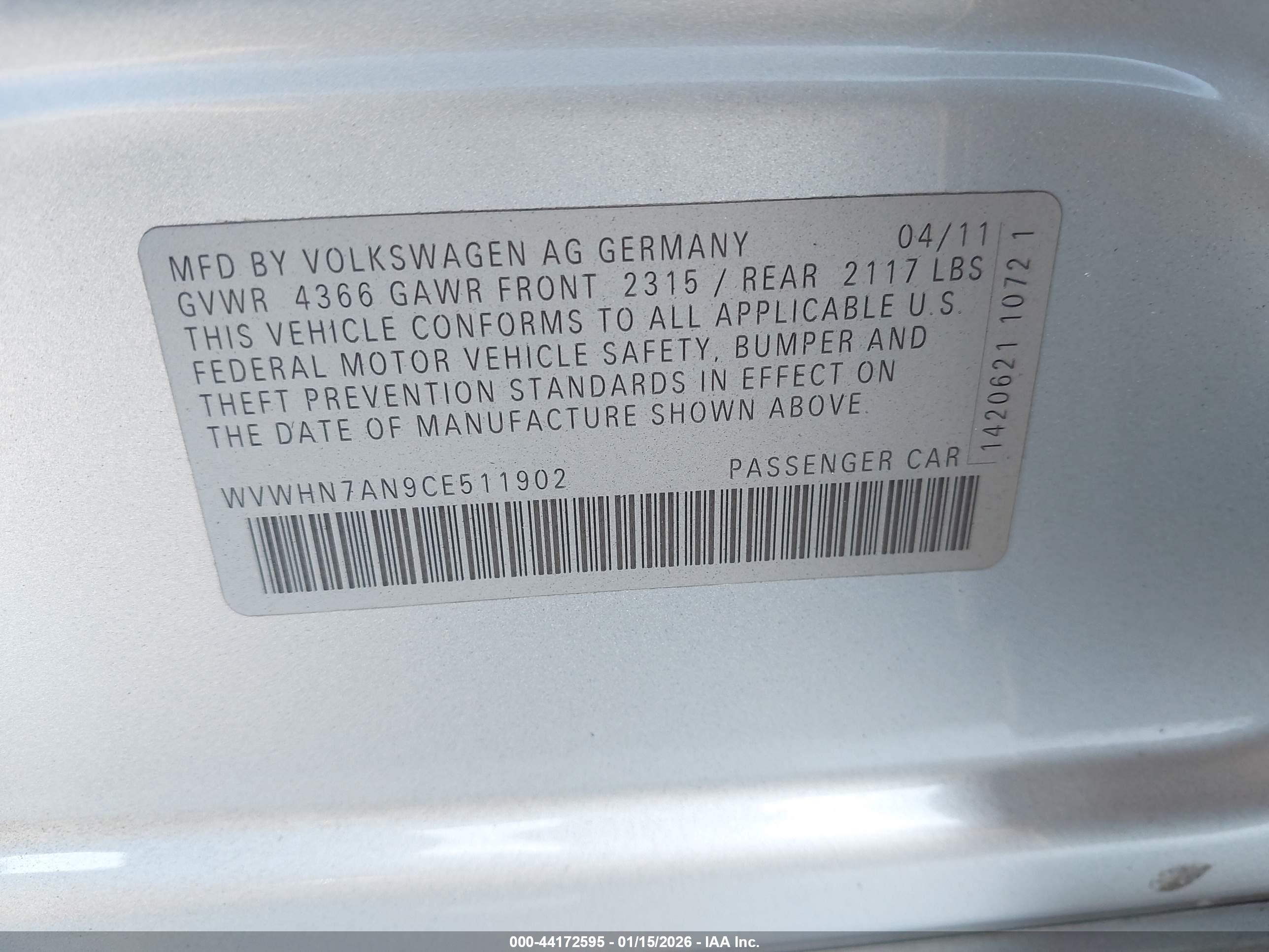 VOLKSWAGEN CC image 9