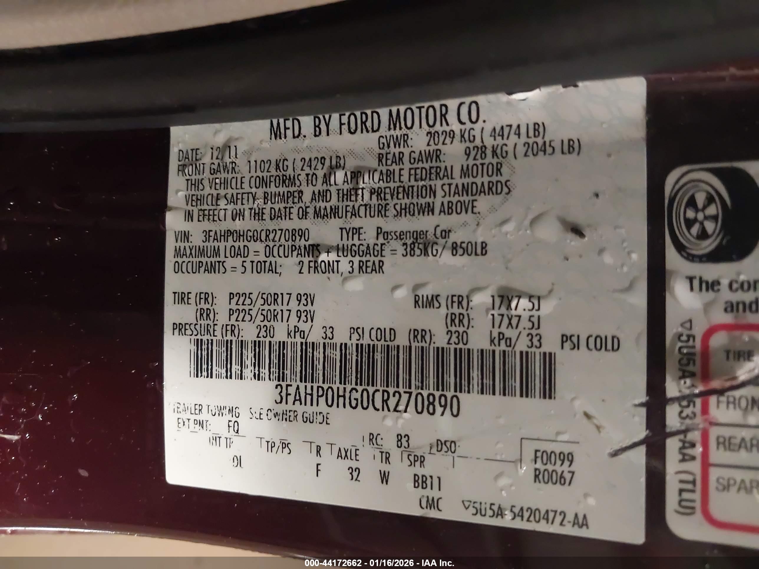 FORD FUSION image 9