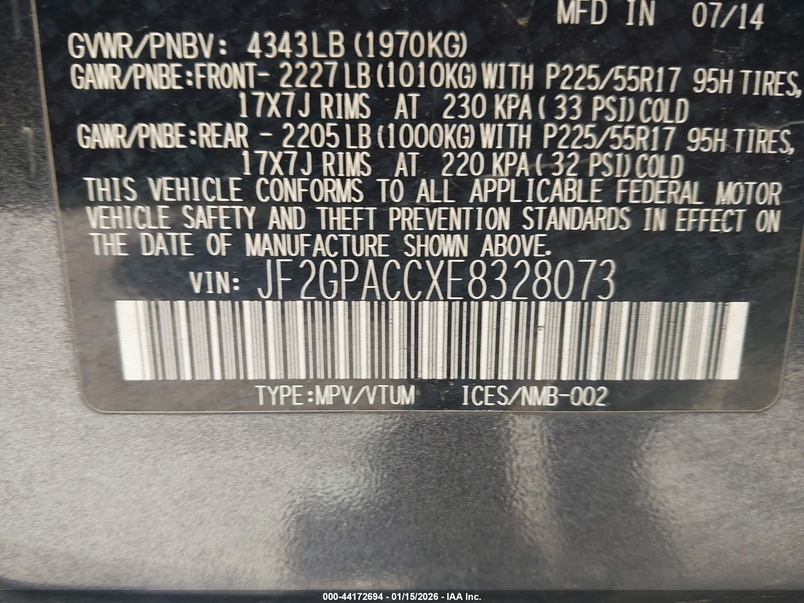 SUBARU XV image 9