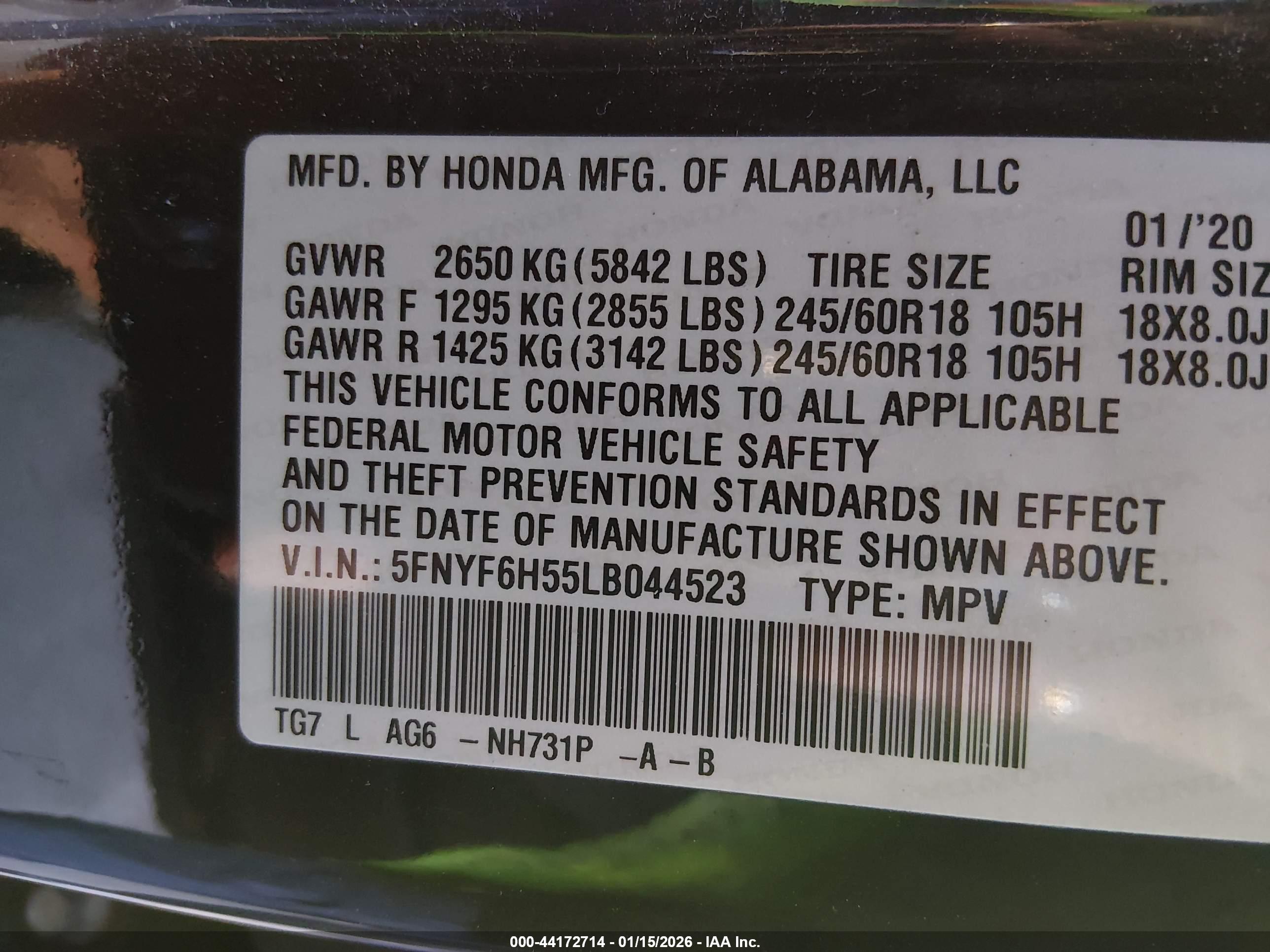 HONDA PILOT image 9