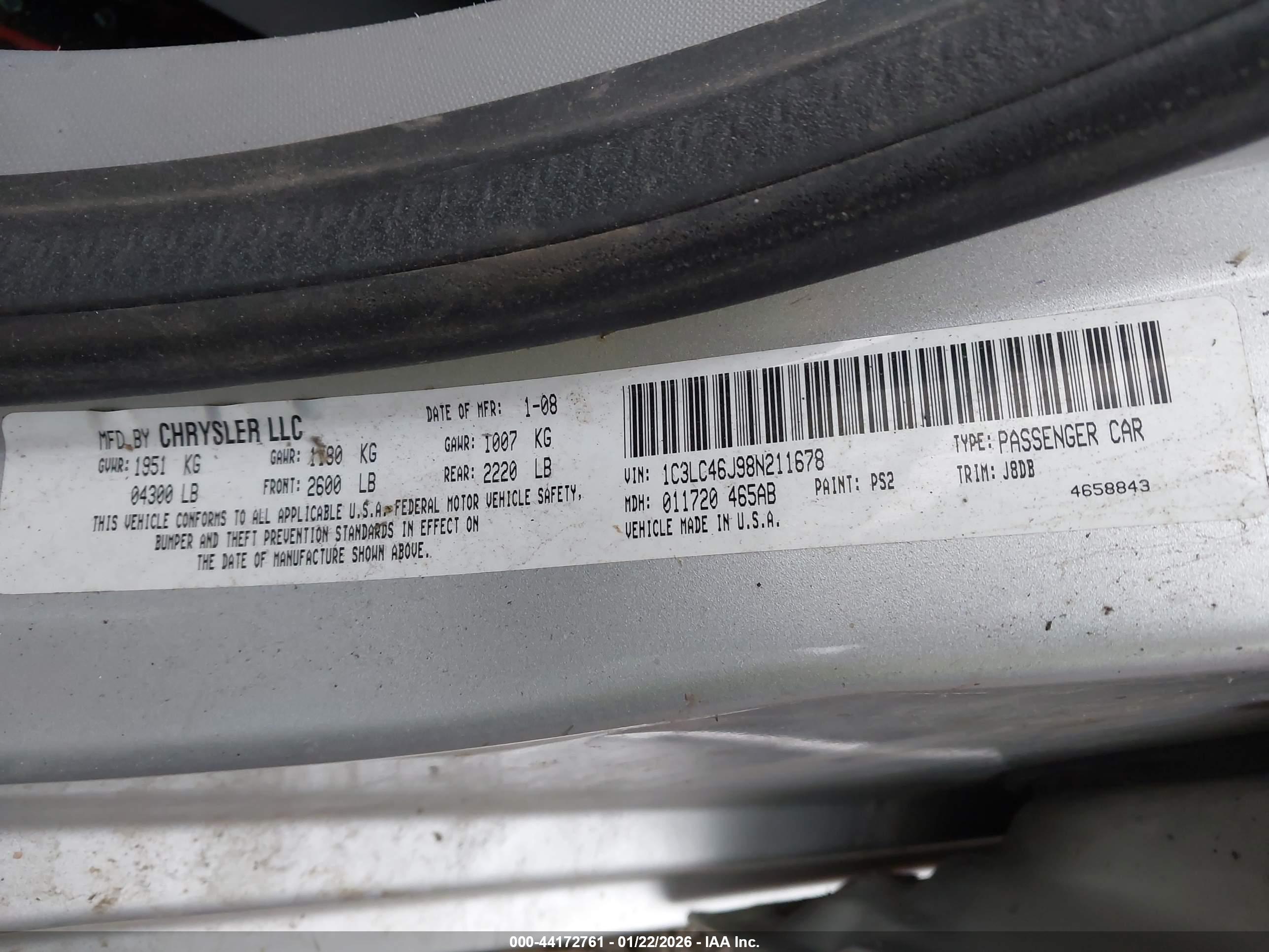 CHRYSLER SEBRING image 9