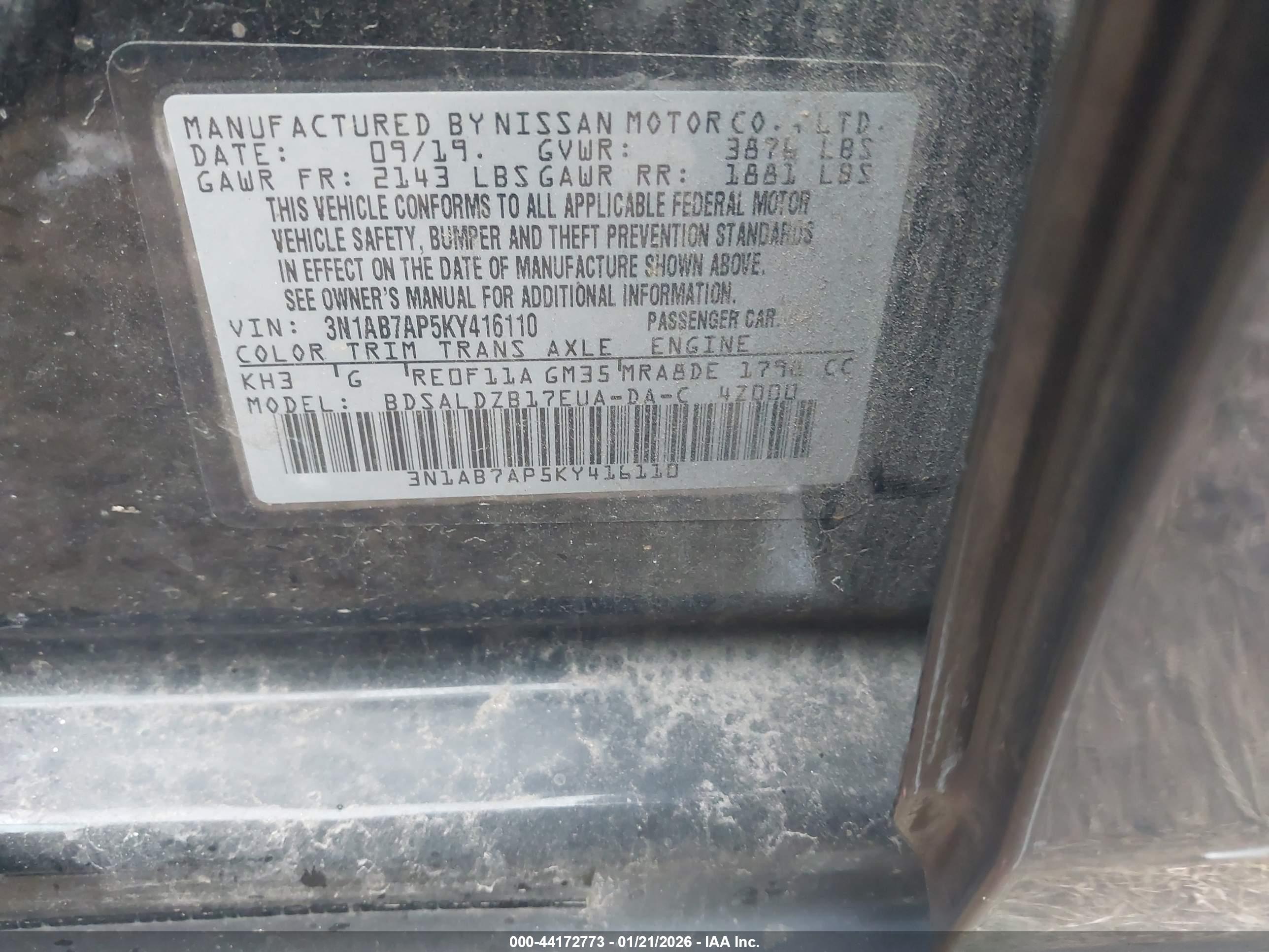 NISSAN SENTRA image 9