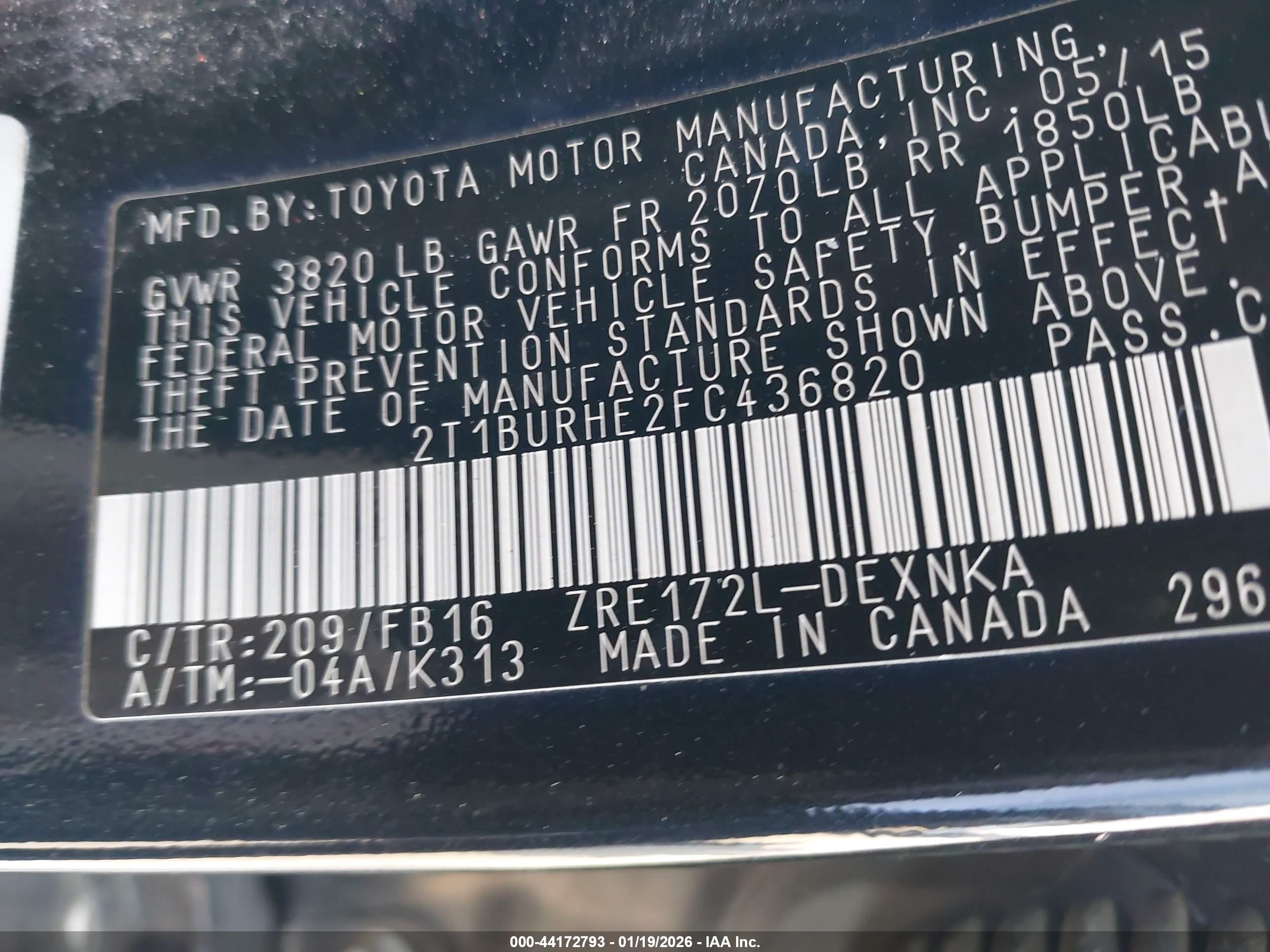TOYOTA COROLLA image 9