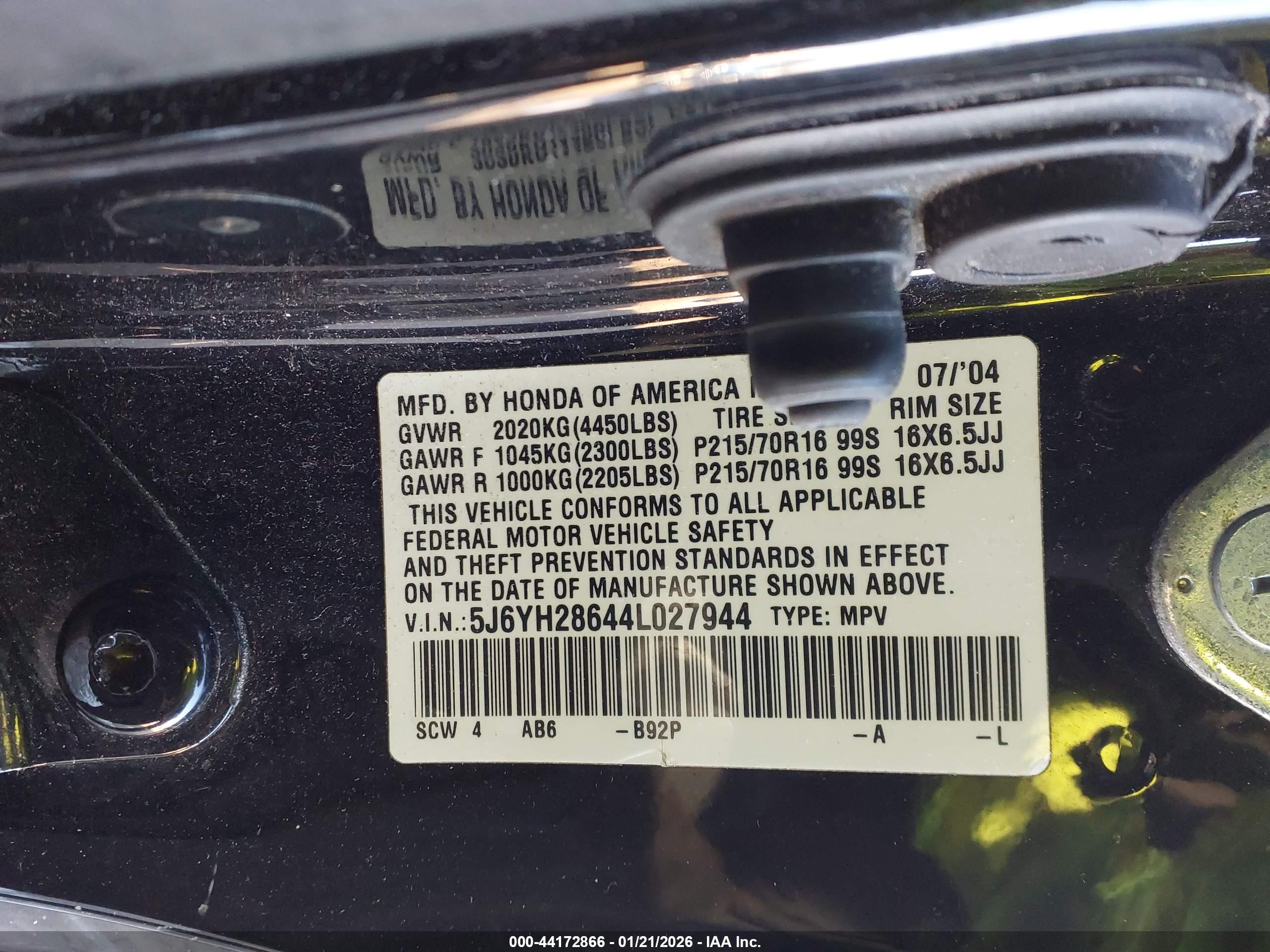 HONDA ELEMENT image 9