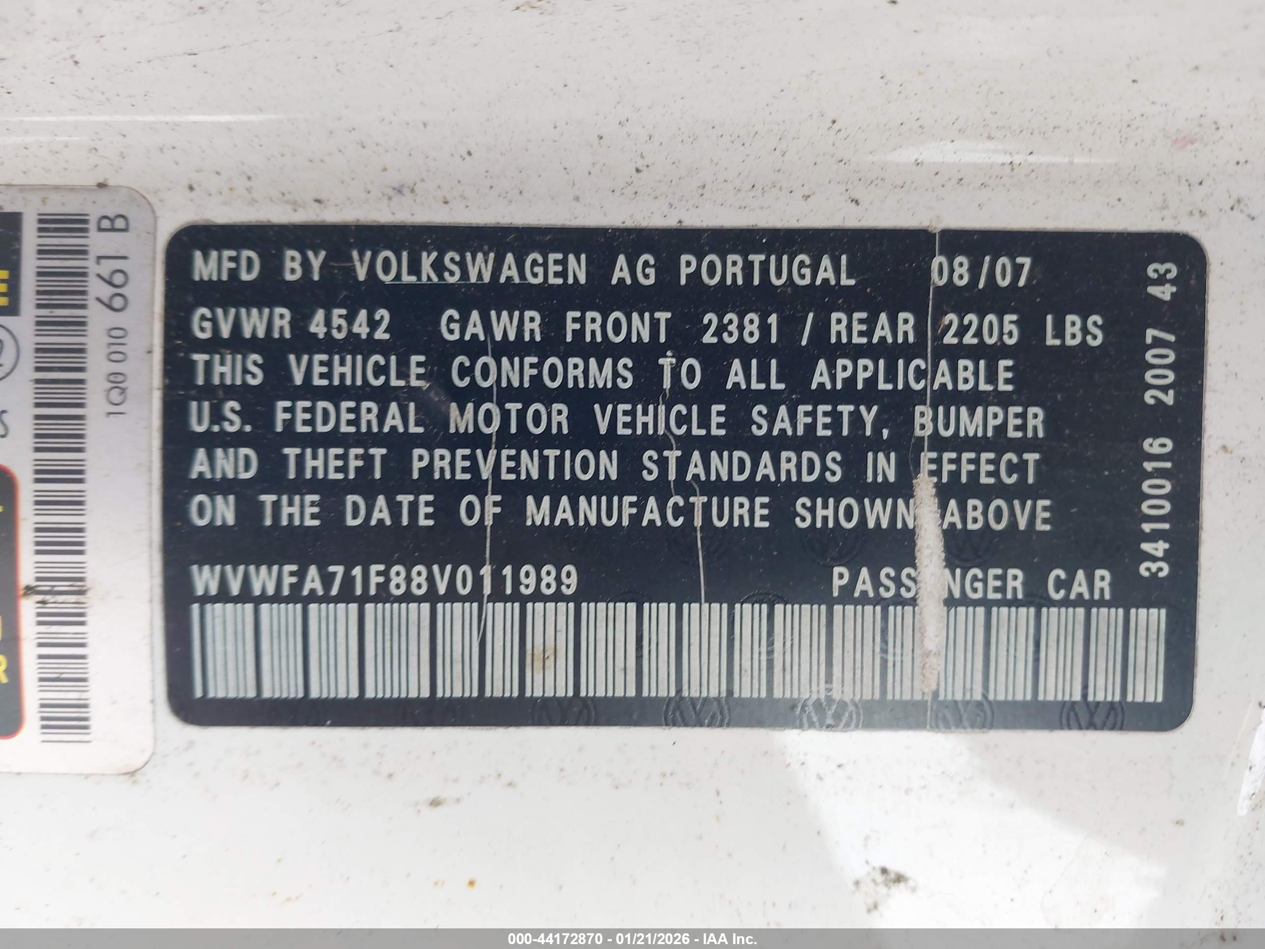 VOLKSWAGEN EOS image 9