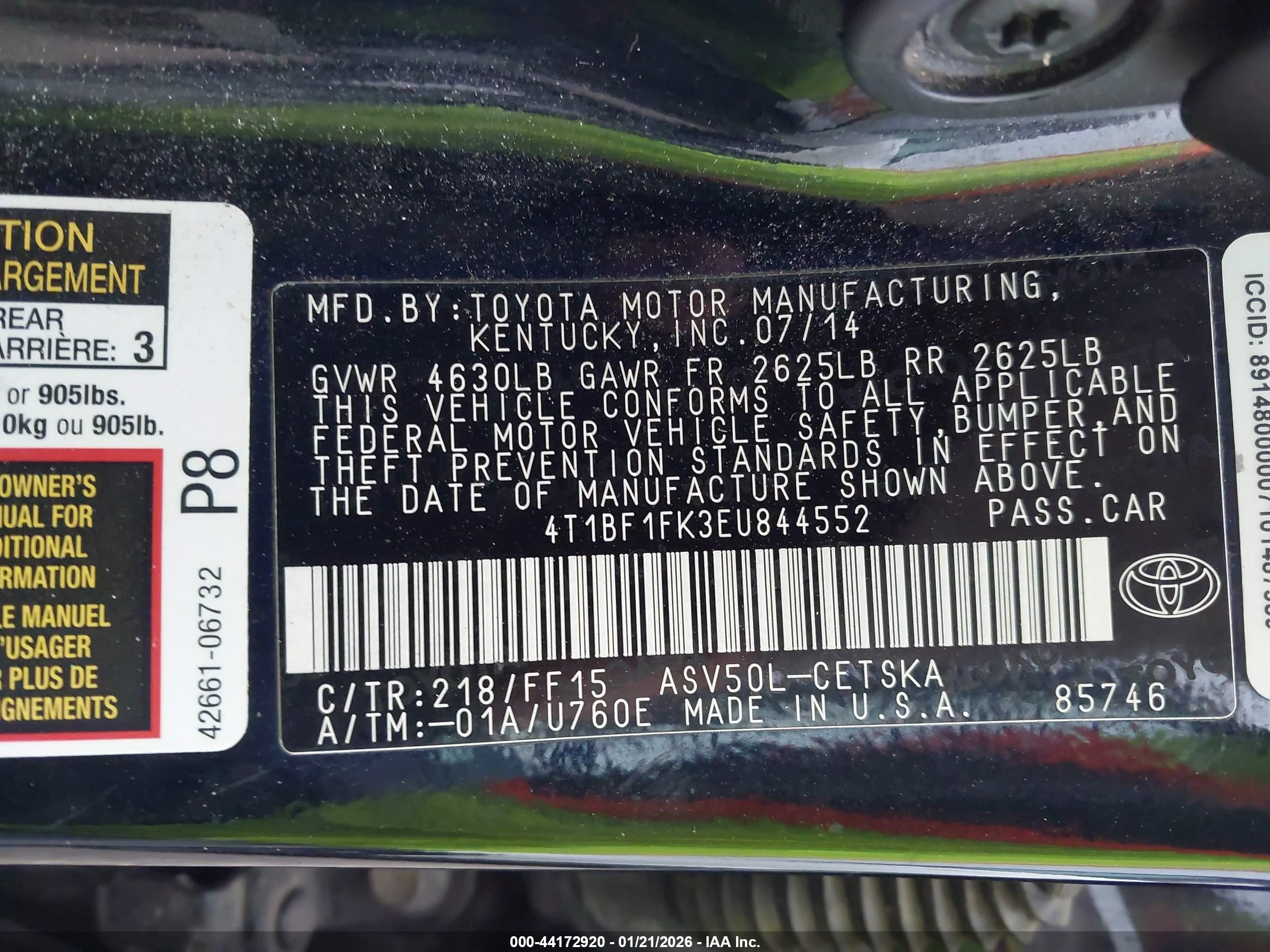 TOYOTA CAMRY image 9