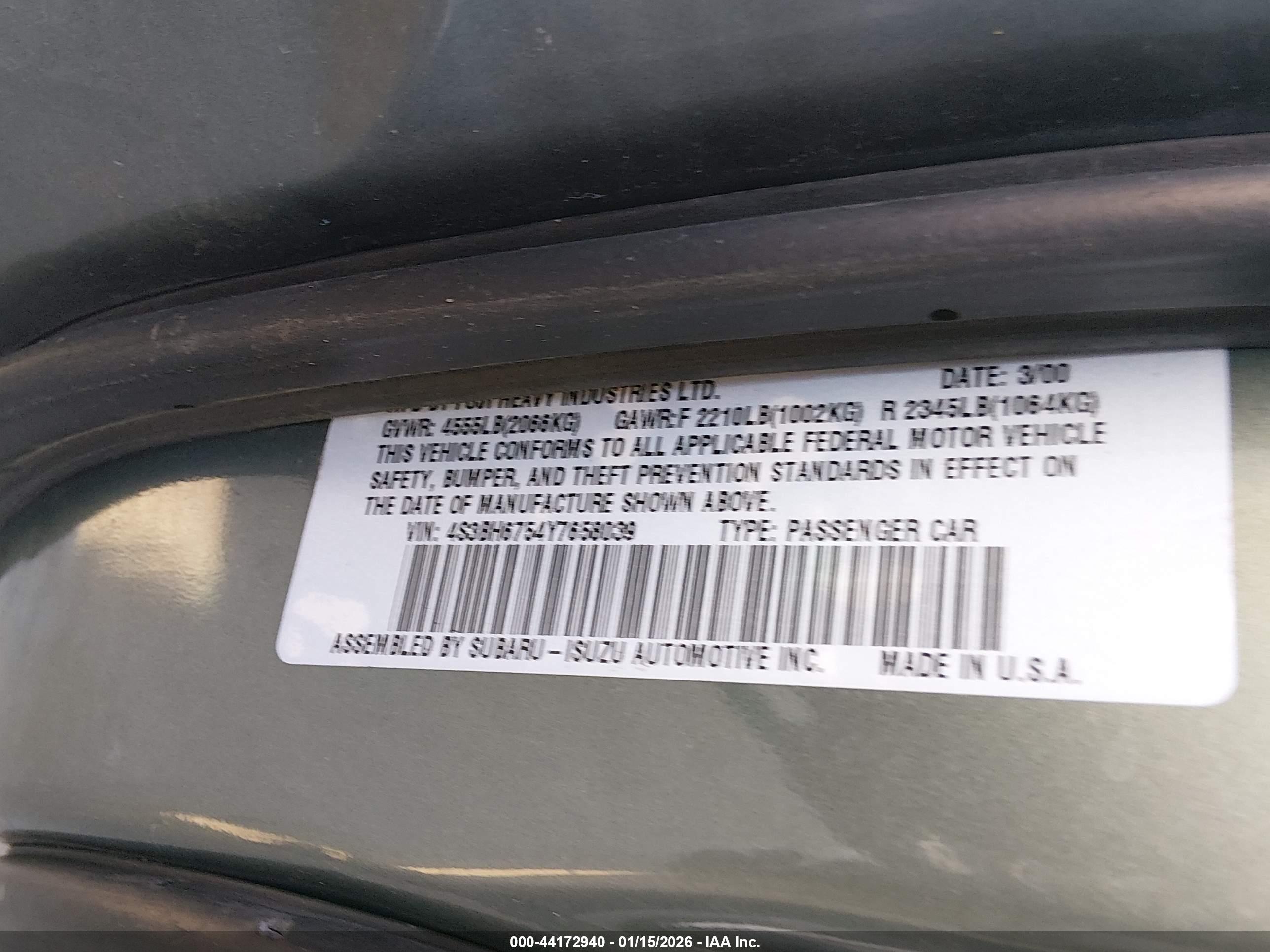 SUBARU OUTBACK image 9