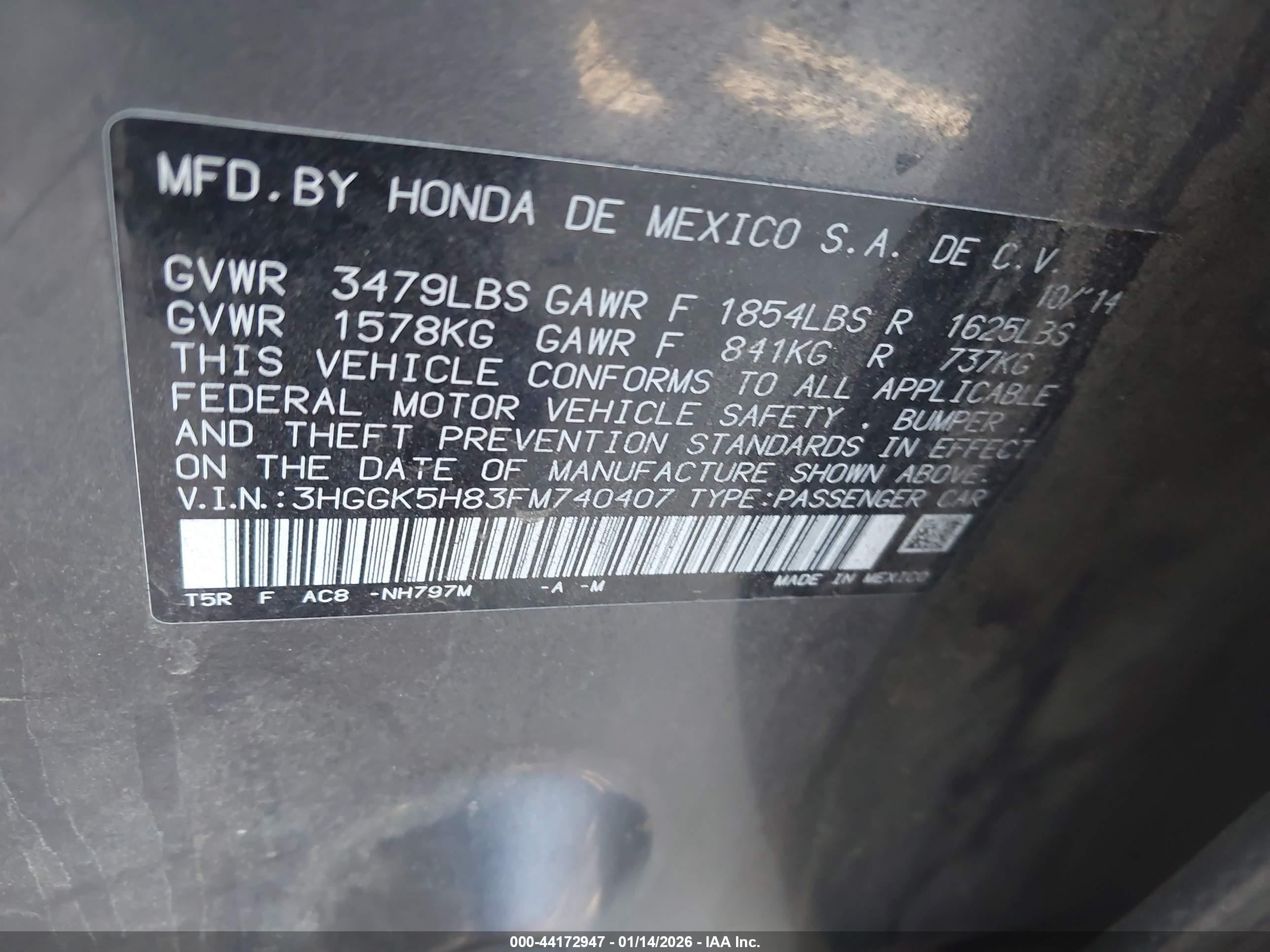 HONDA FIT image 9
