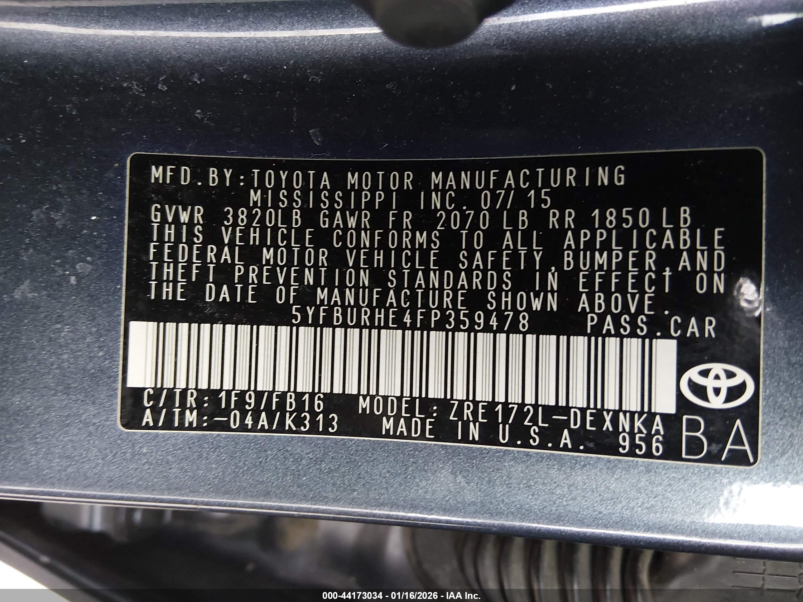 TOYOTA COROLLA image 9