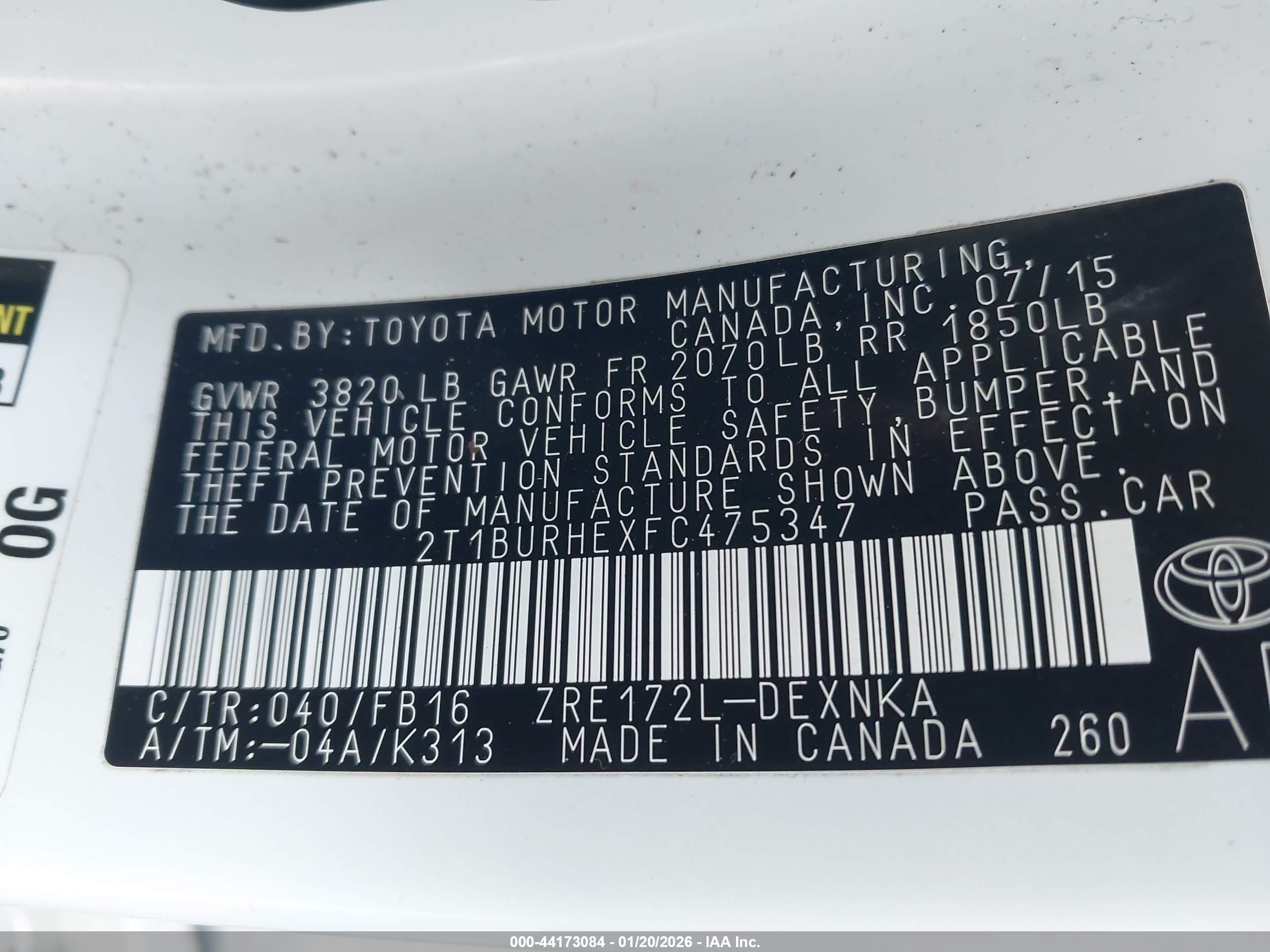 TOYOTA COROLLA image 9