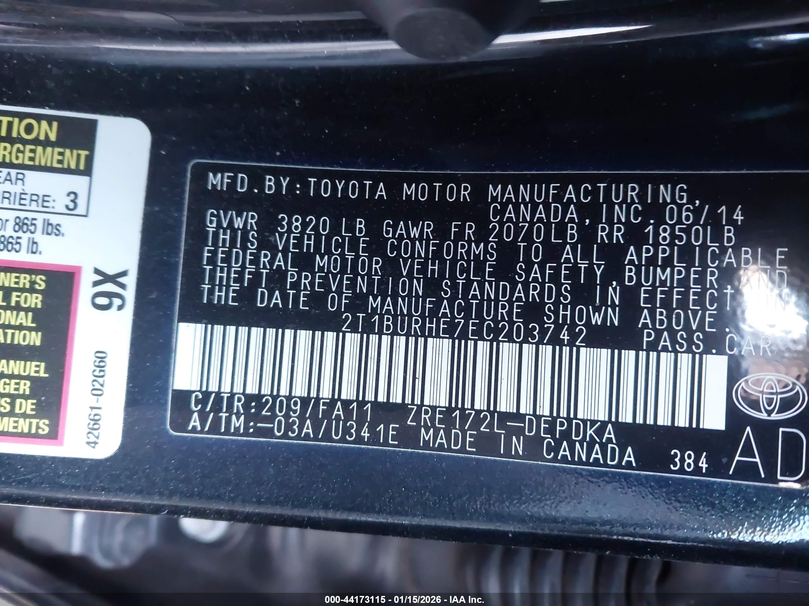 TOYOTA COROLLA image 9
