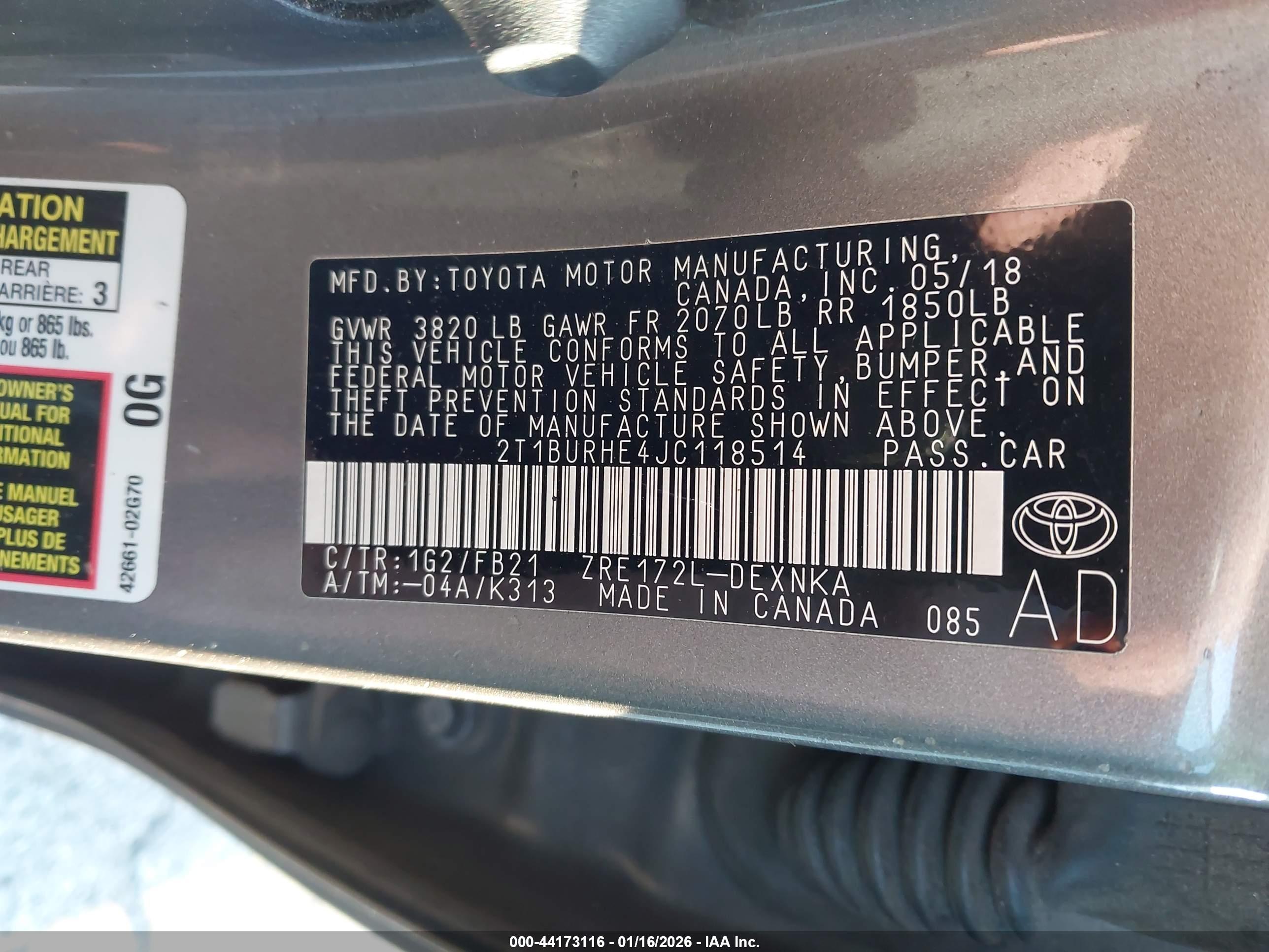 TOYOTA COROLLA image 9