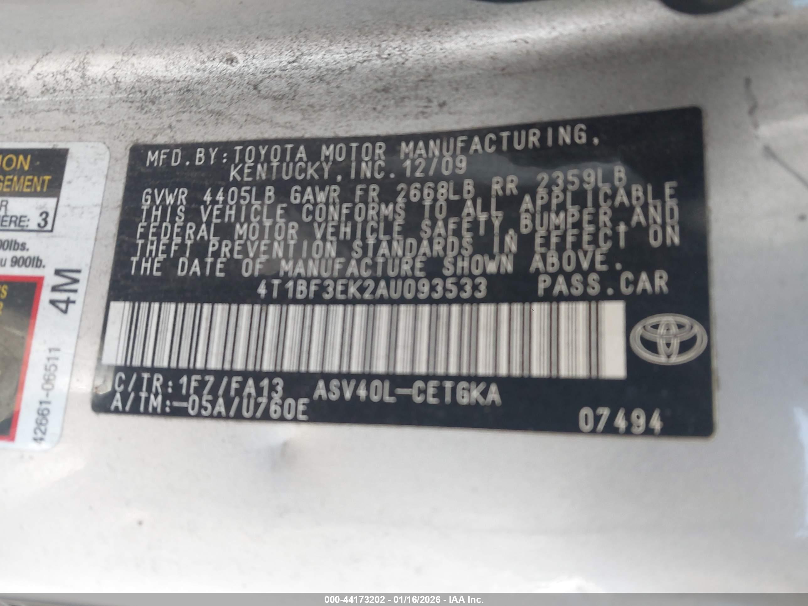TOYOTA CAMRY image 9