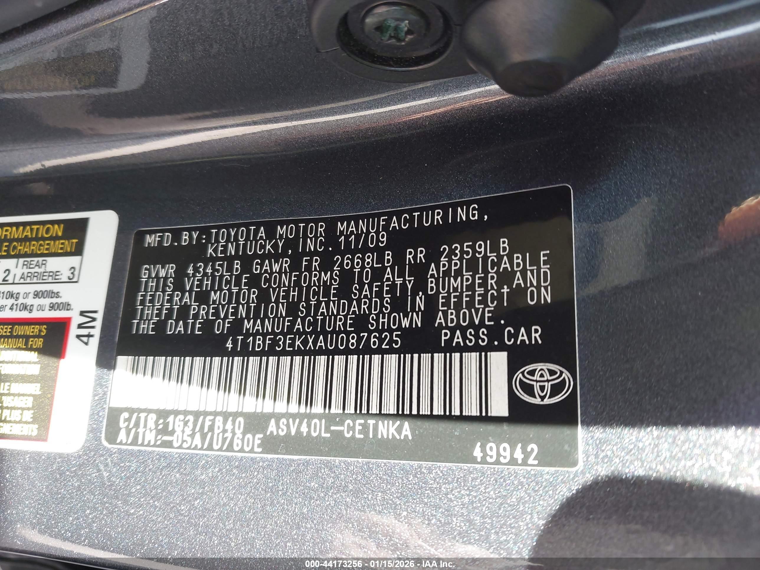 TOYOTA CAMRY image 9