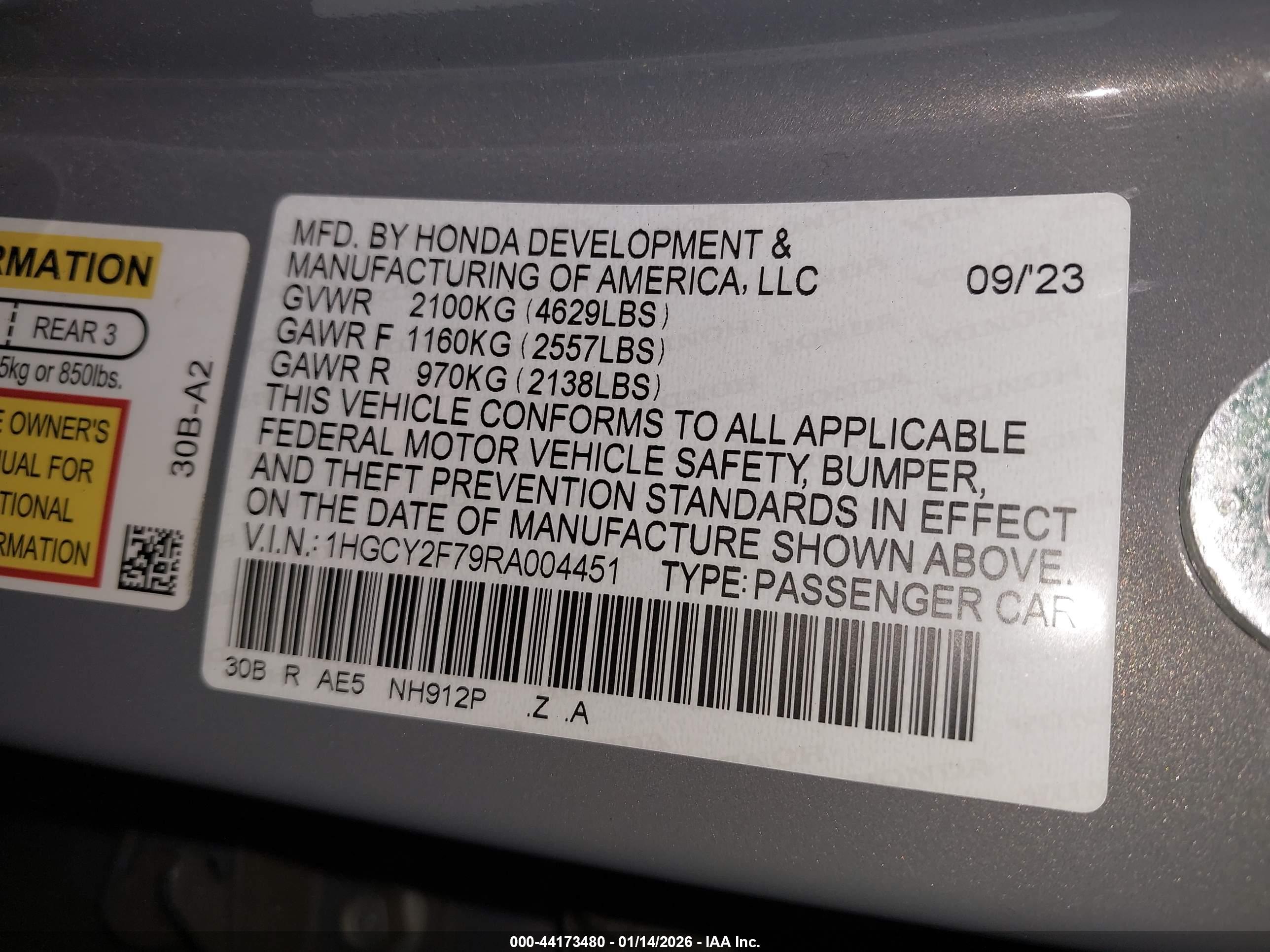 HONDA ACCORD image 9
