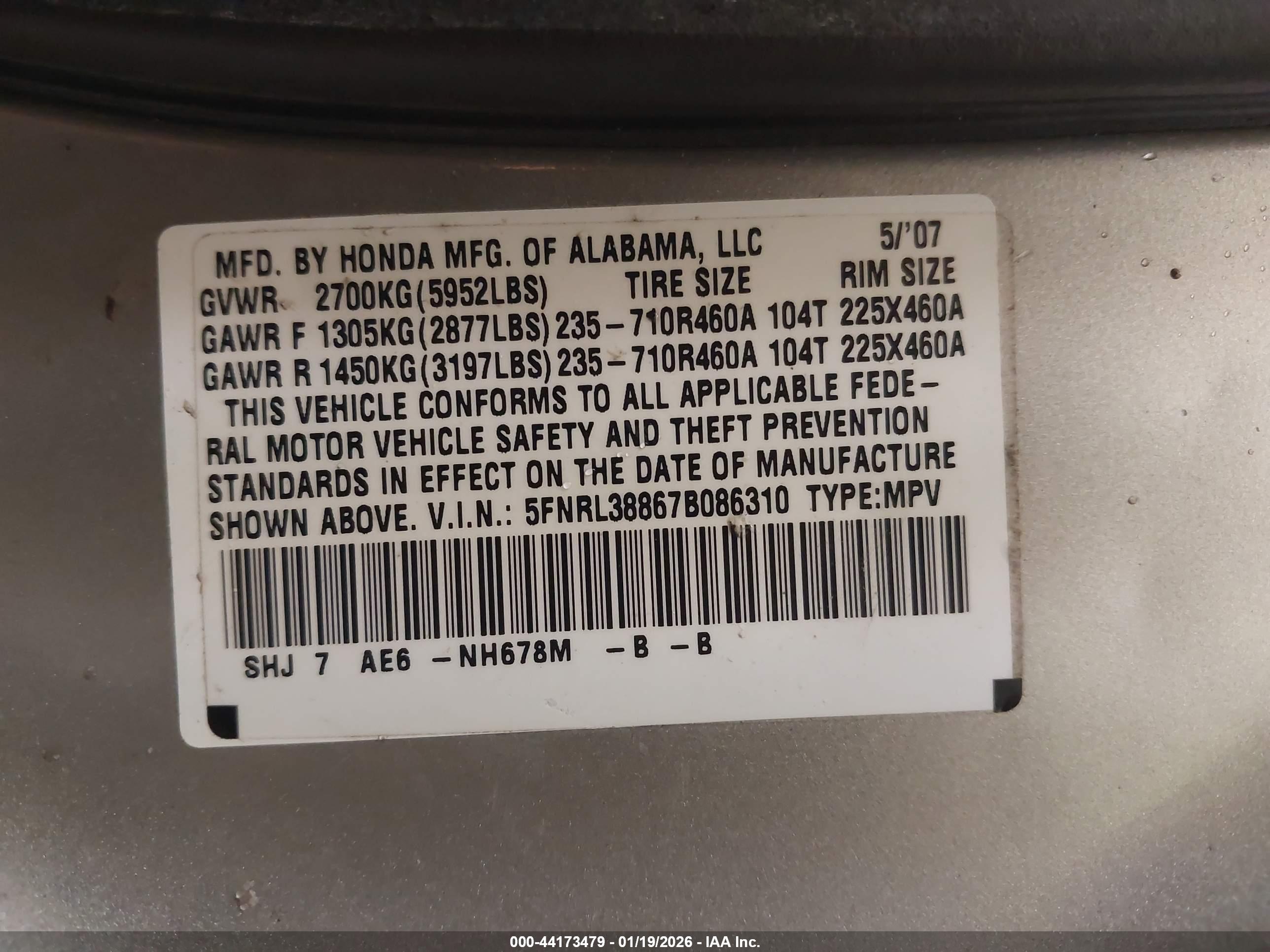 HONDA ODYSSEY image 9