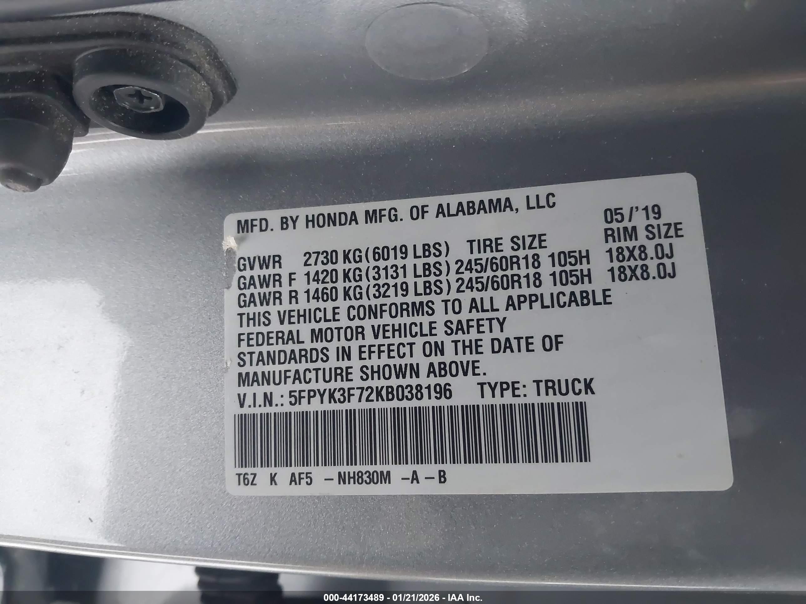 HONDA RIDGELINE image 9