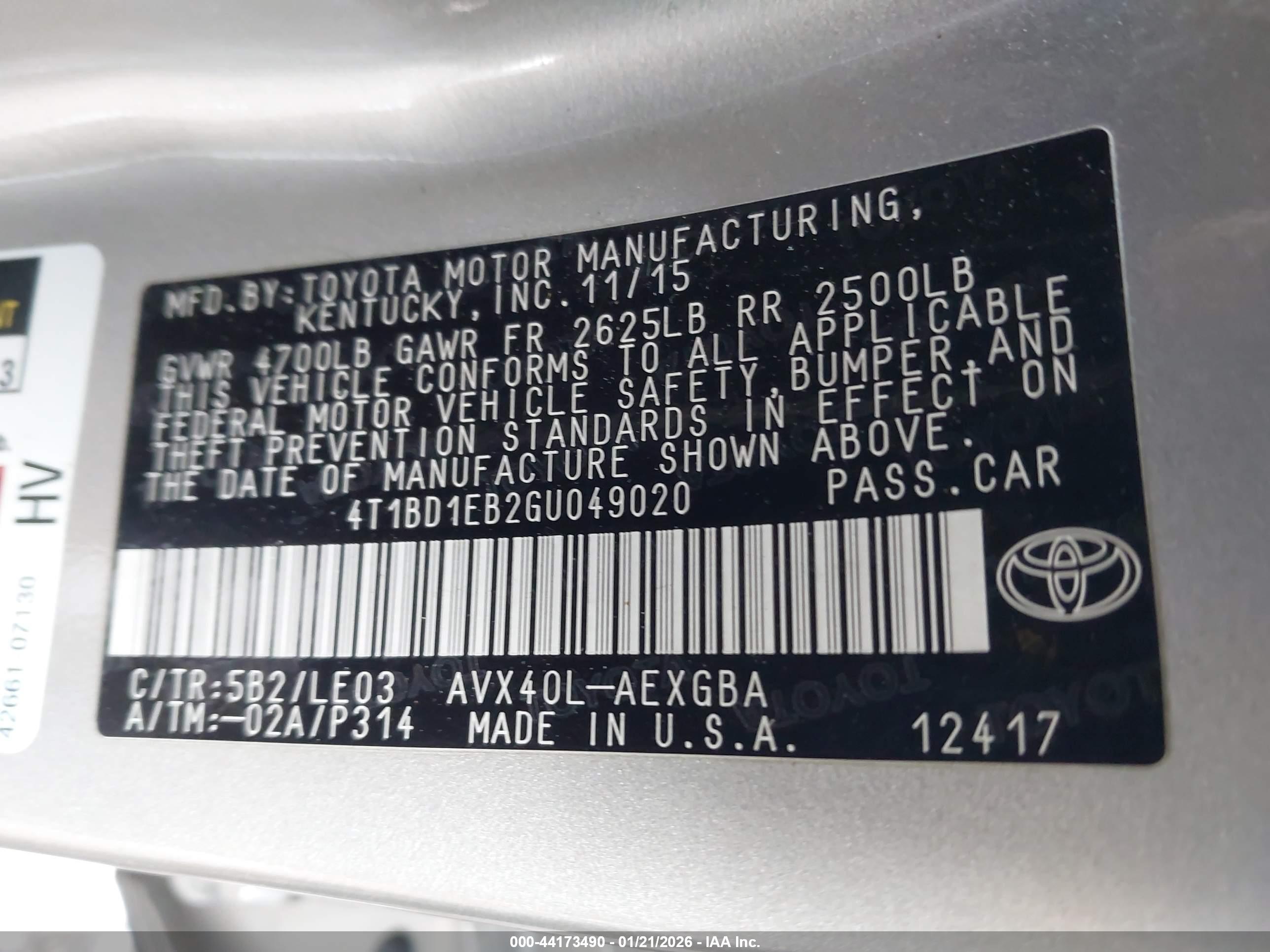 TOYOTA AVALON image 9