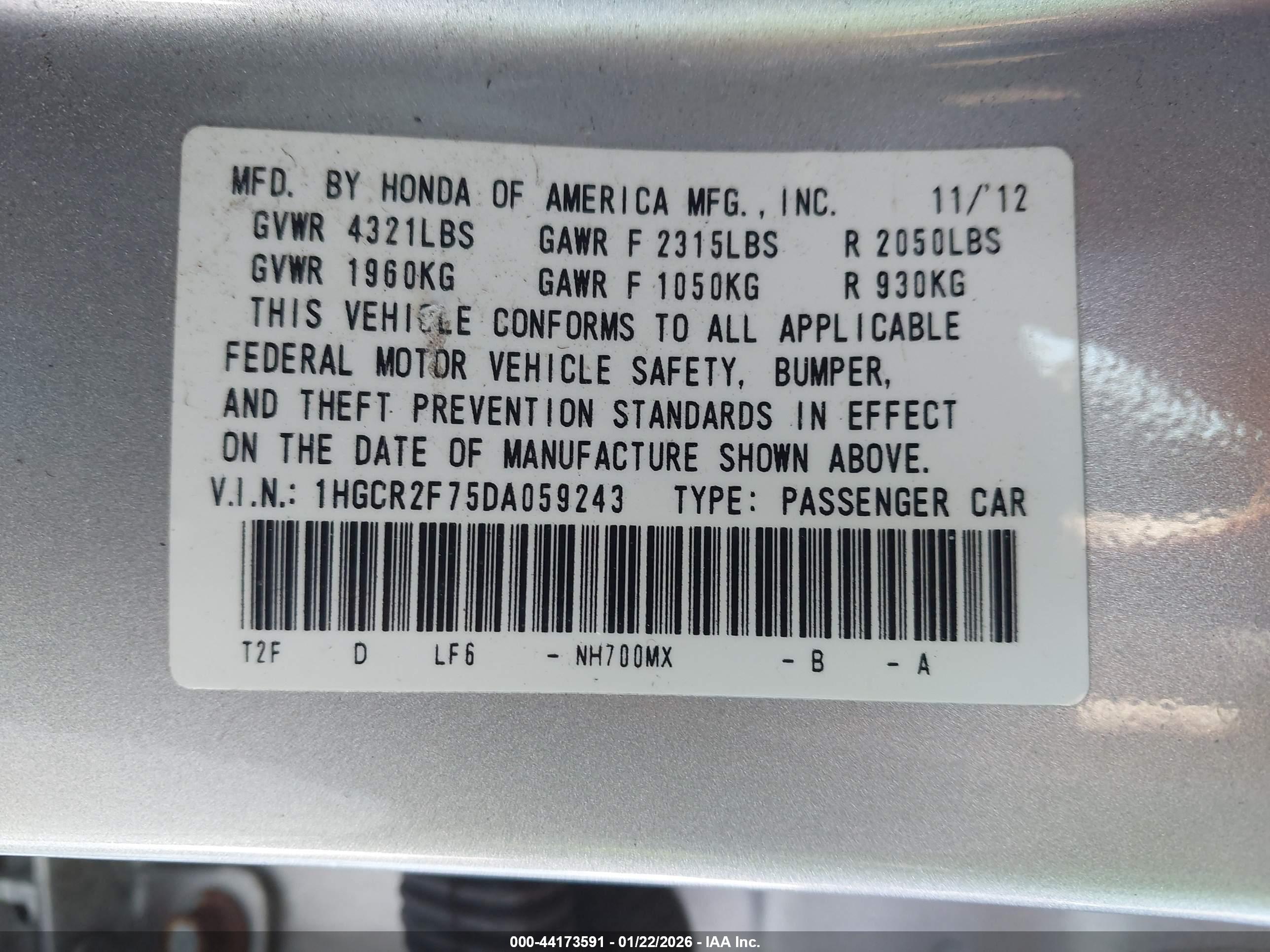 HONDA ACCORD image 9