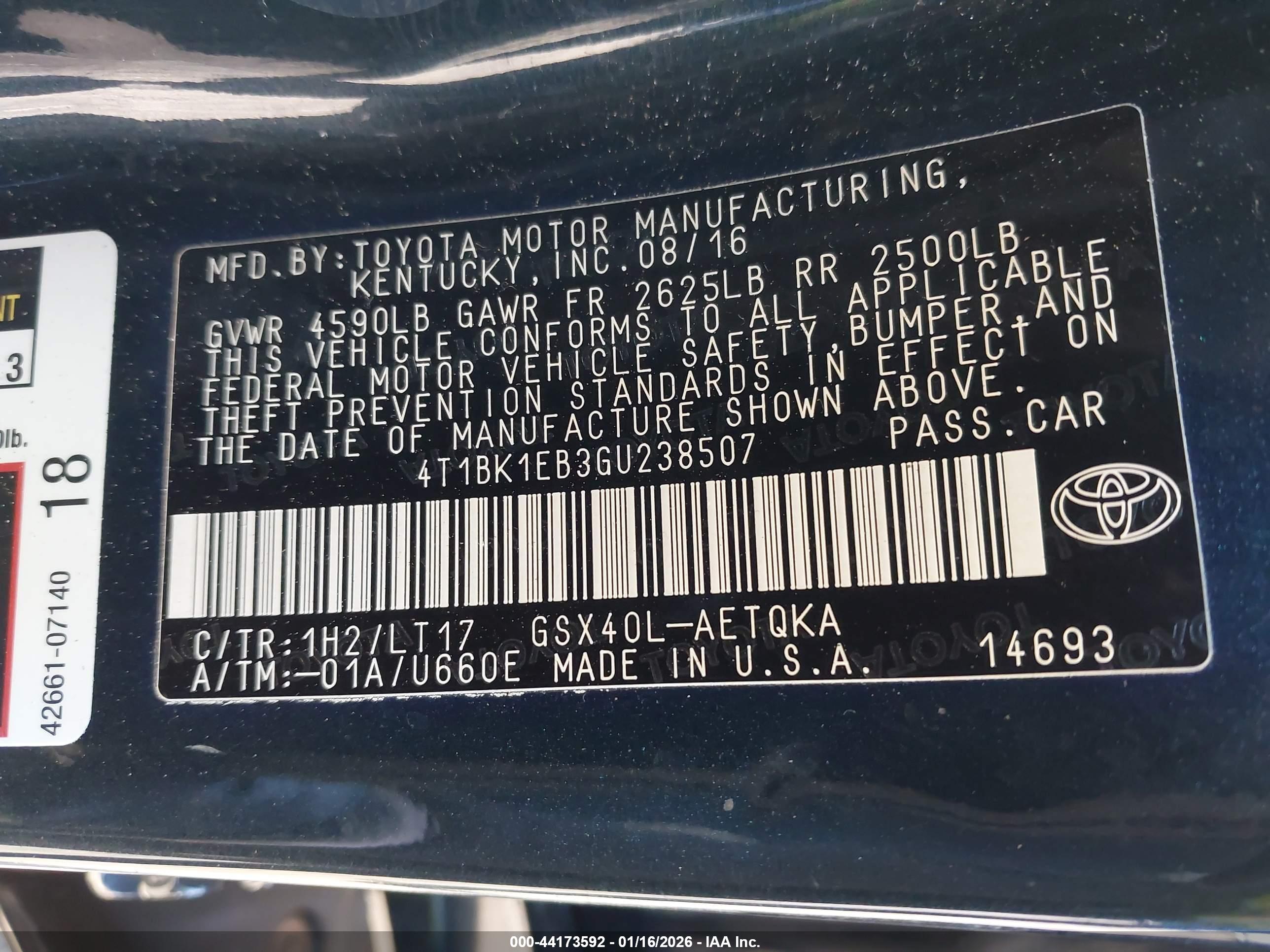 TOYOTA AVALON image 9