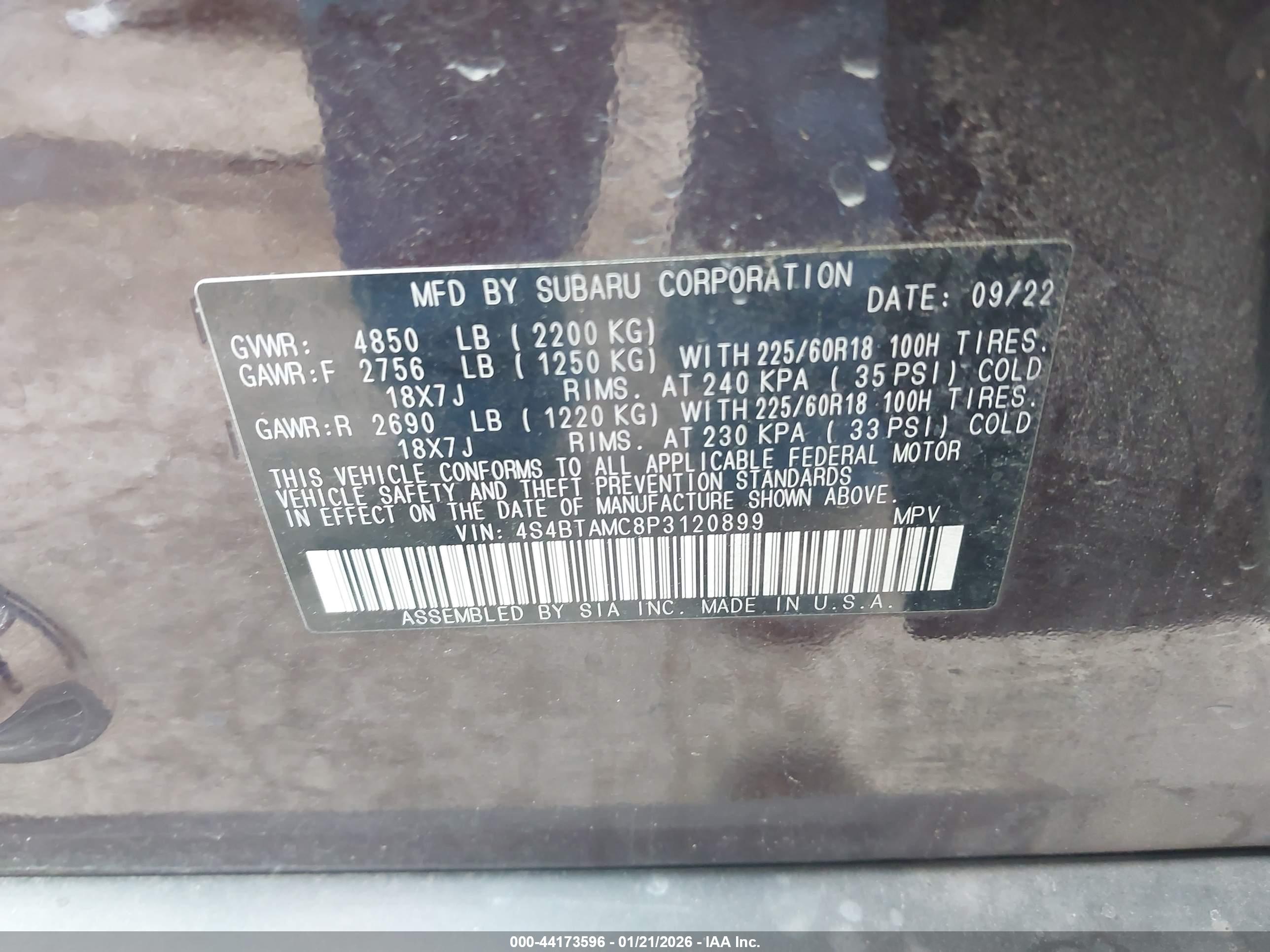 SUBARU OUTBACK image 9
