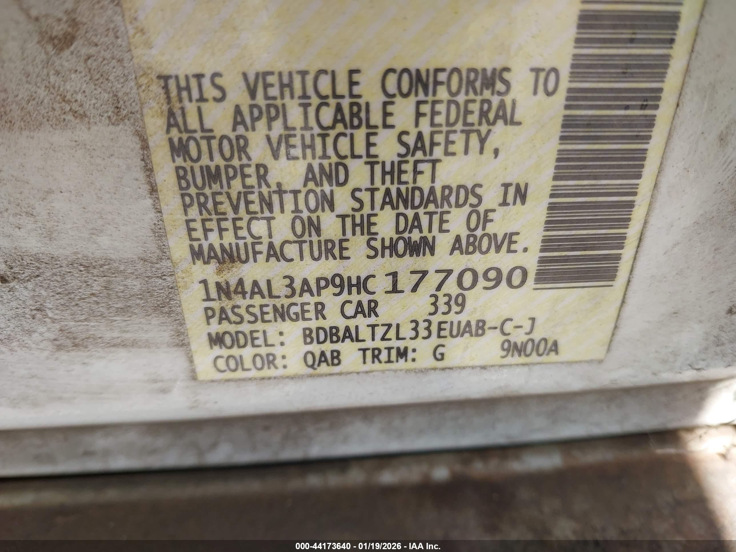 NISSAN ALTIMA image 9