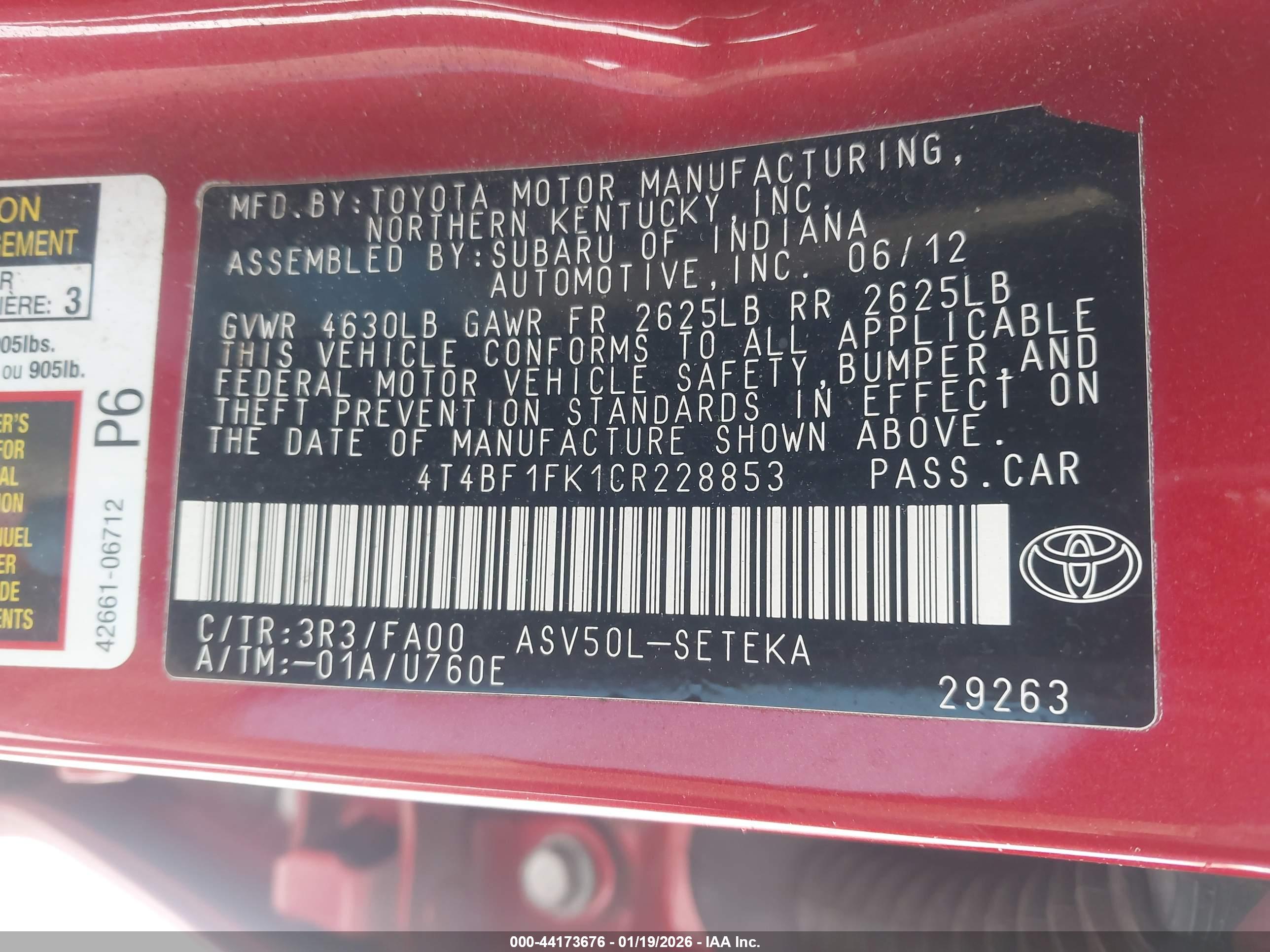 TOYOTA CAMRY image 9