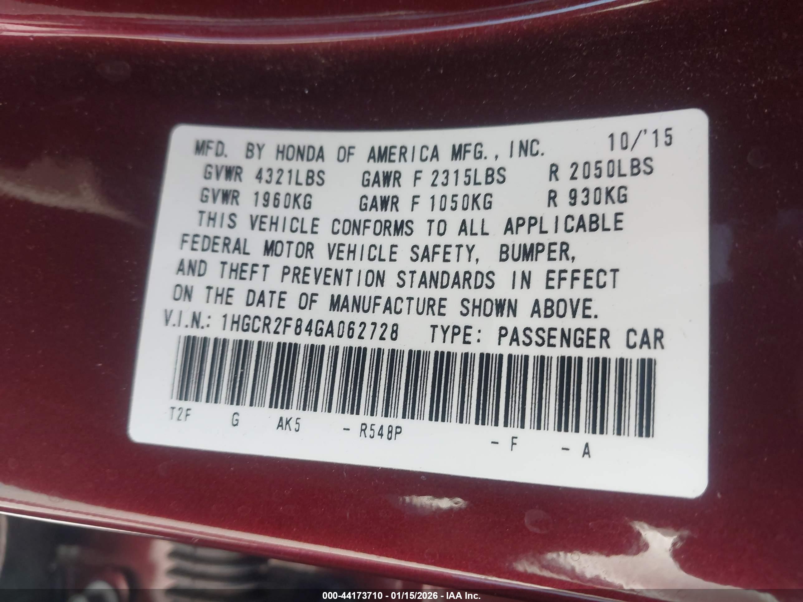 HONDA ACCORD image 9