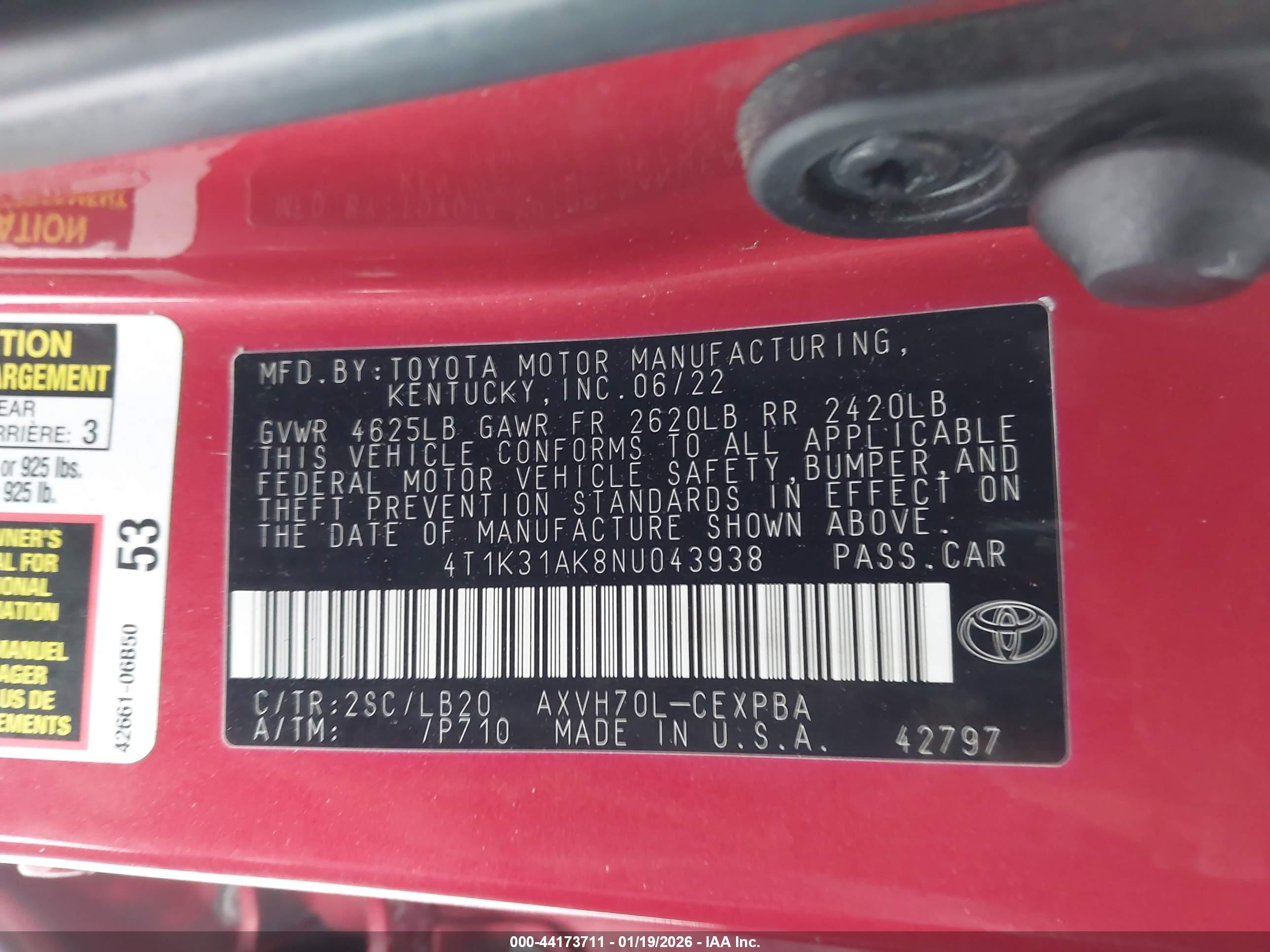 TOYOTA CAMRY image 9
