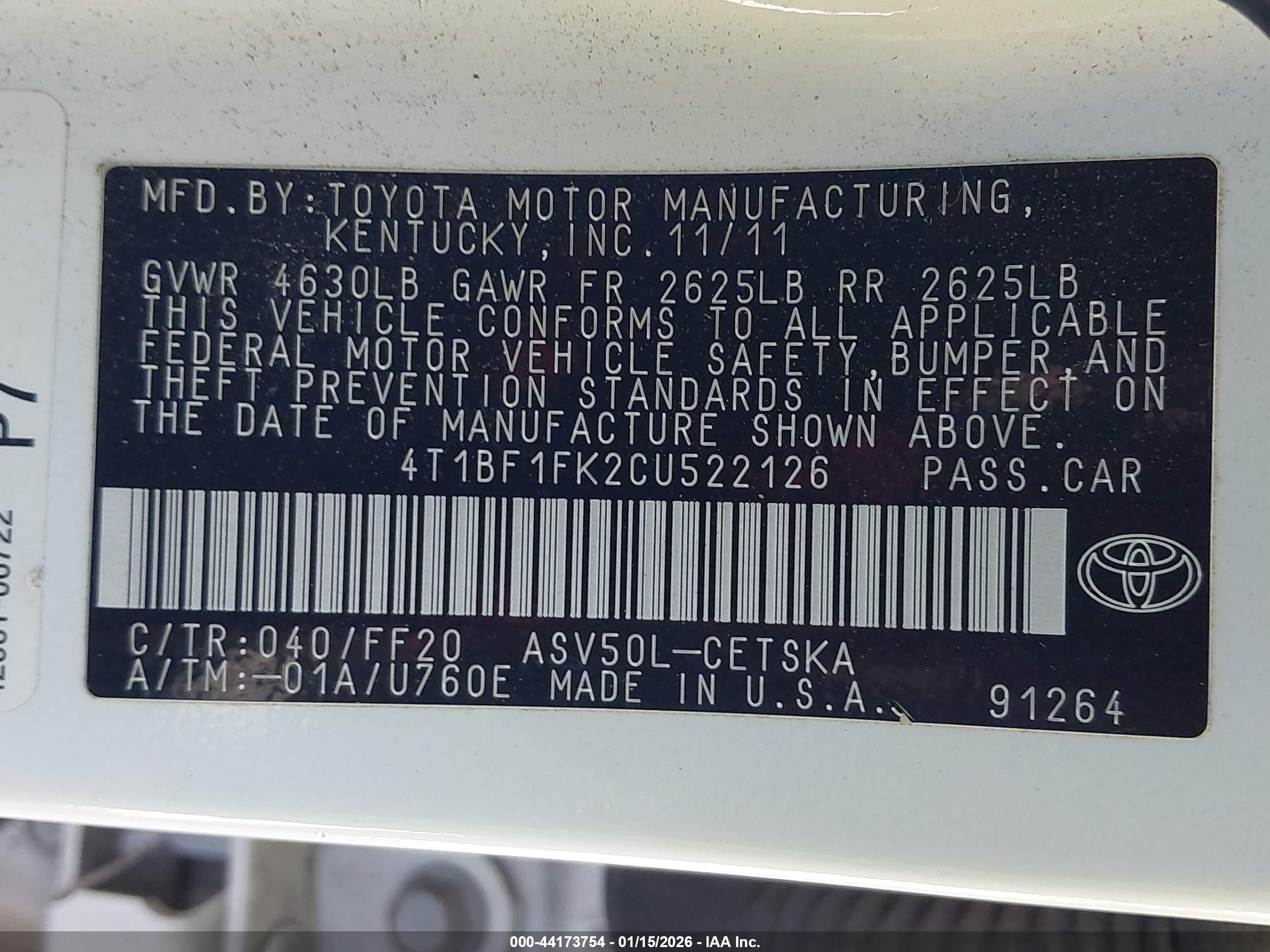 TOYOTA CAMRY image 9