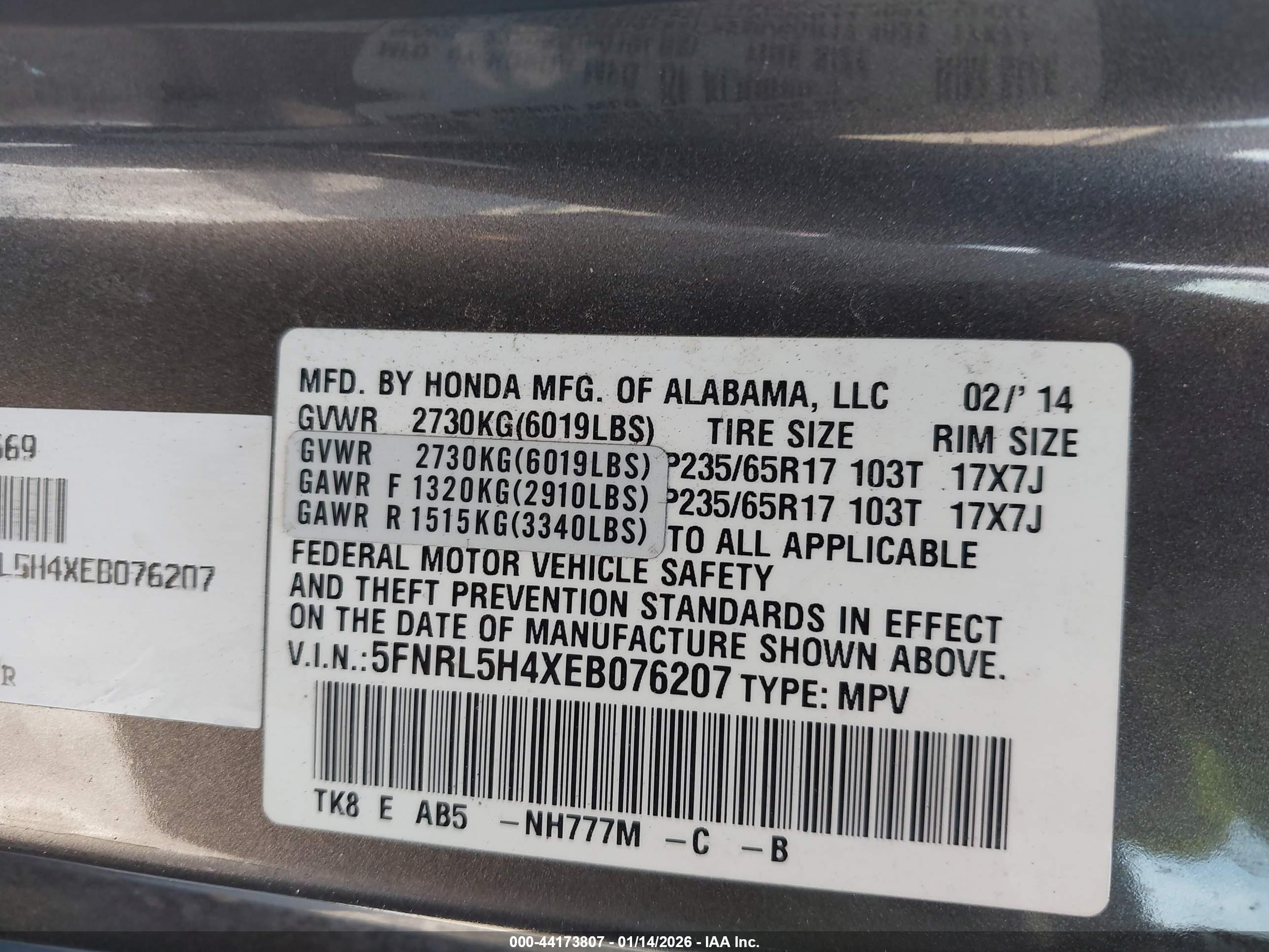 HONDA ODYSSEY image 9