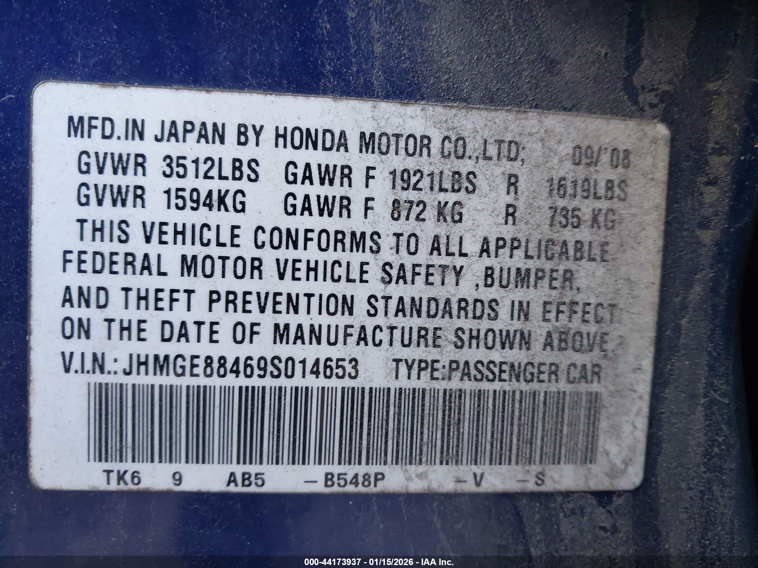 HONDA FIT image 9