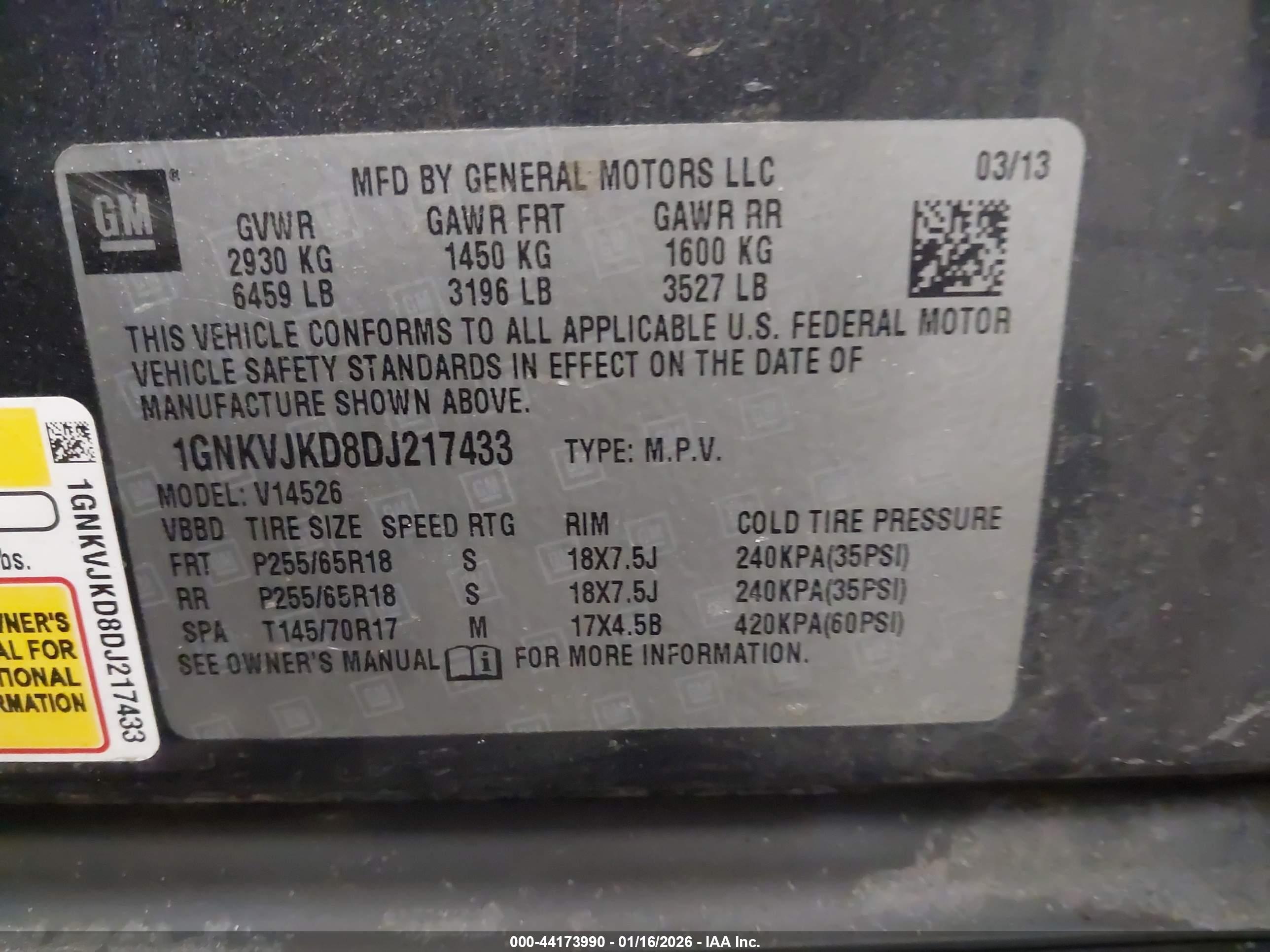 CHEVROLET TRAVERSE image 9