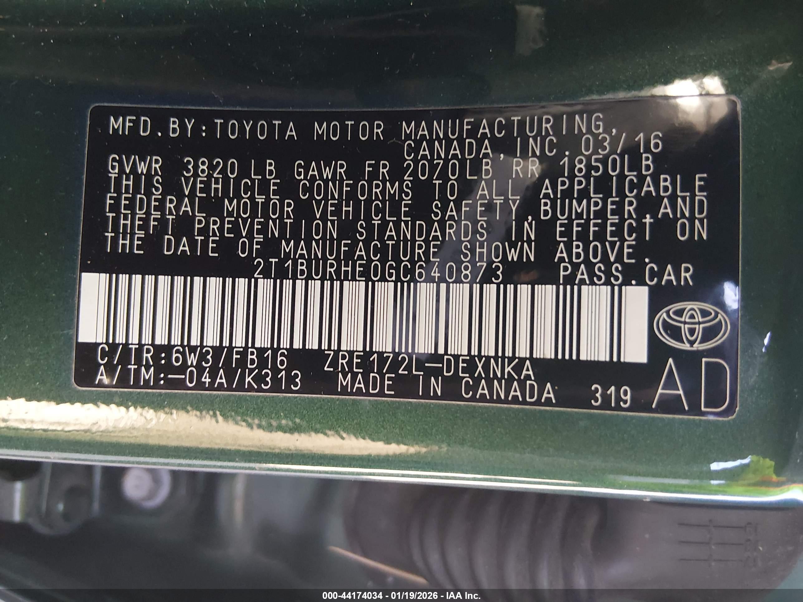 TOYOTA COROLLA image 9