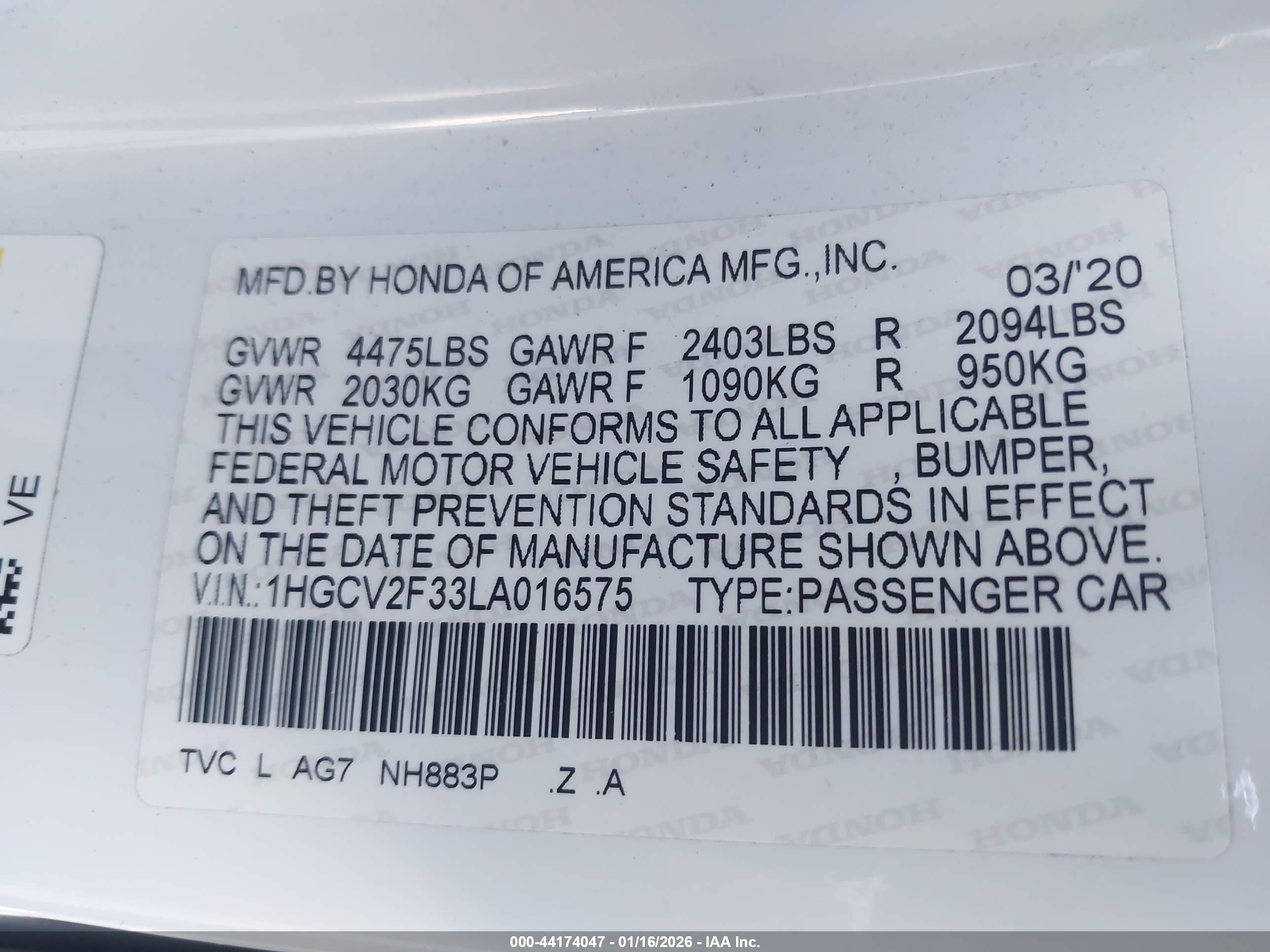 HONDA ACCORD image 9