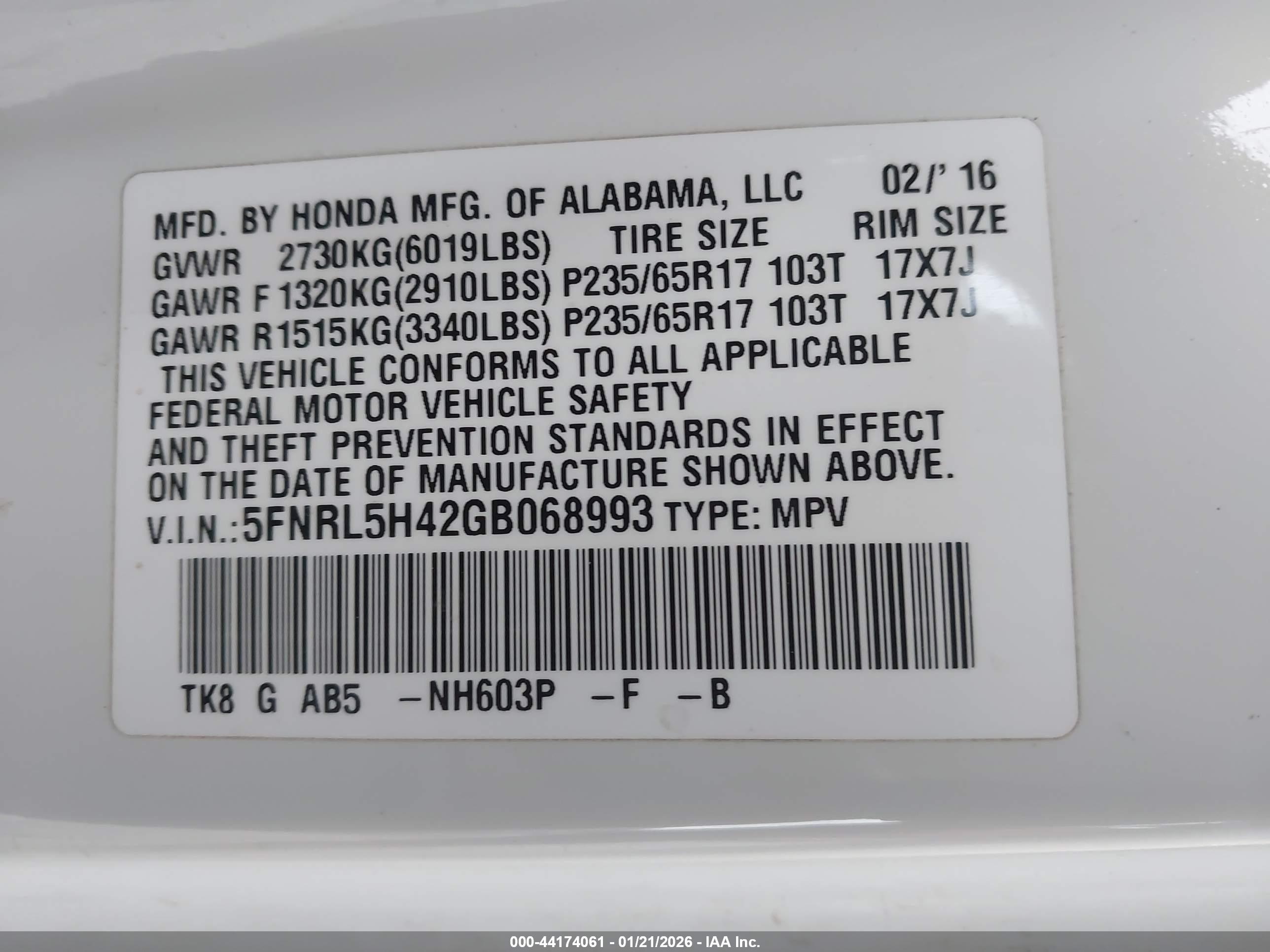 HONDA ODYSSEY image 9