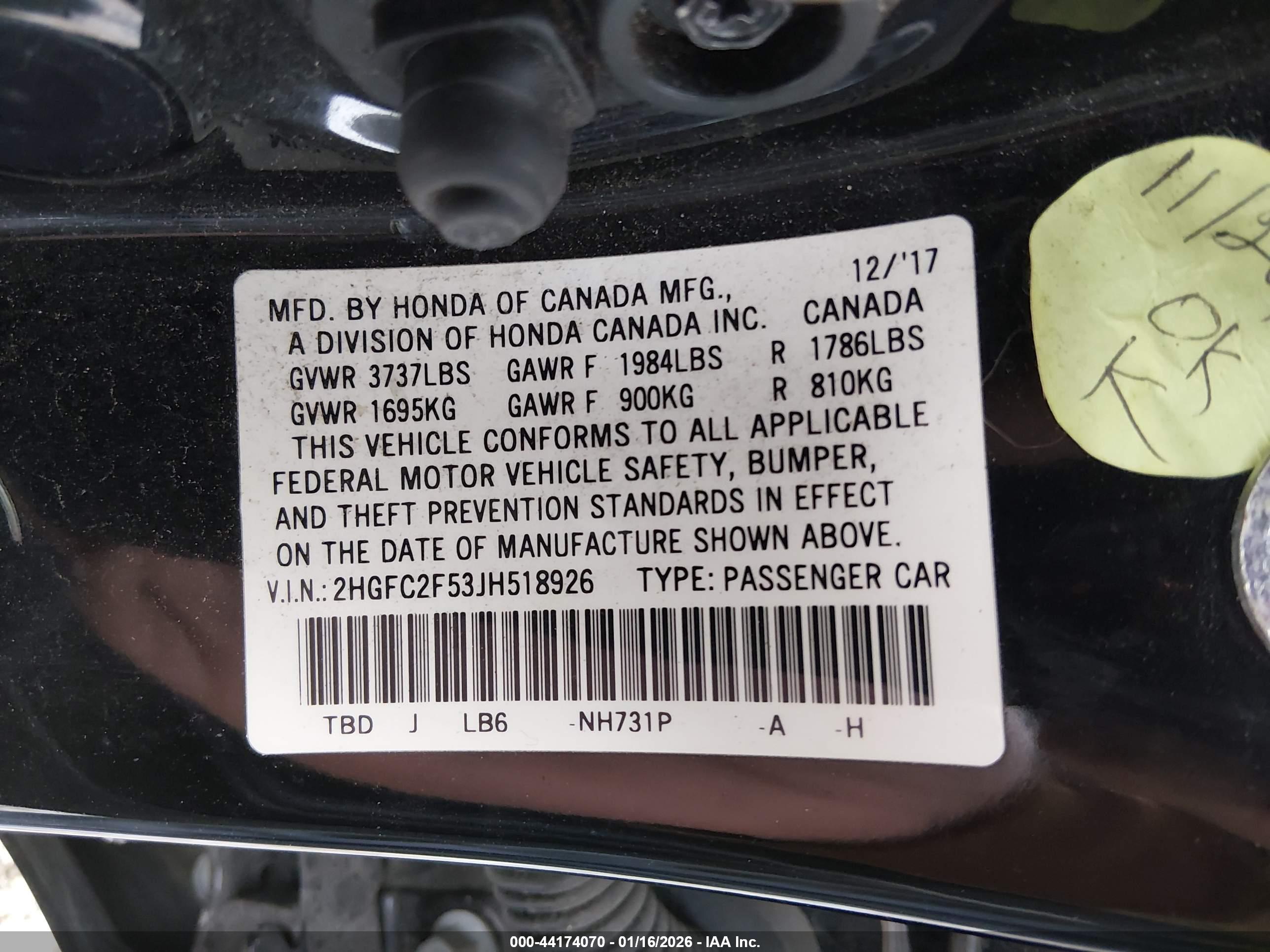 HONDA CIVIC image 9