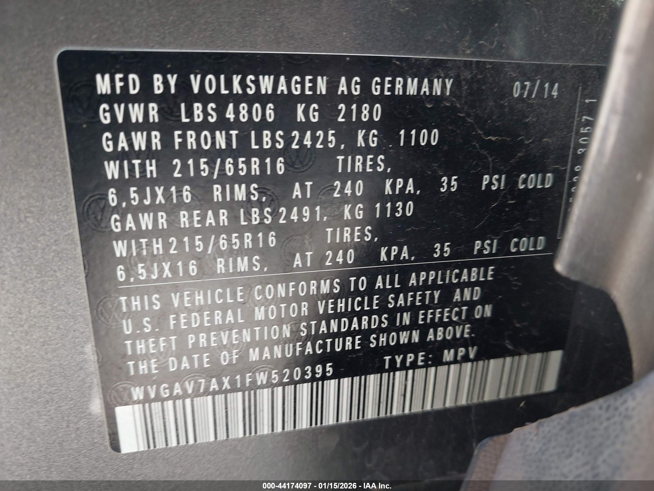 VOLKSWAGEN TIGUAN image 9