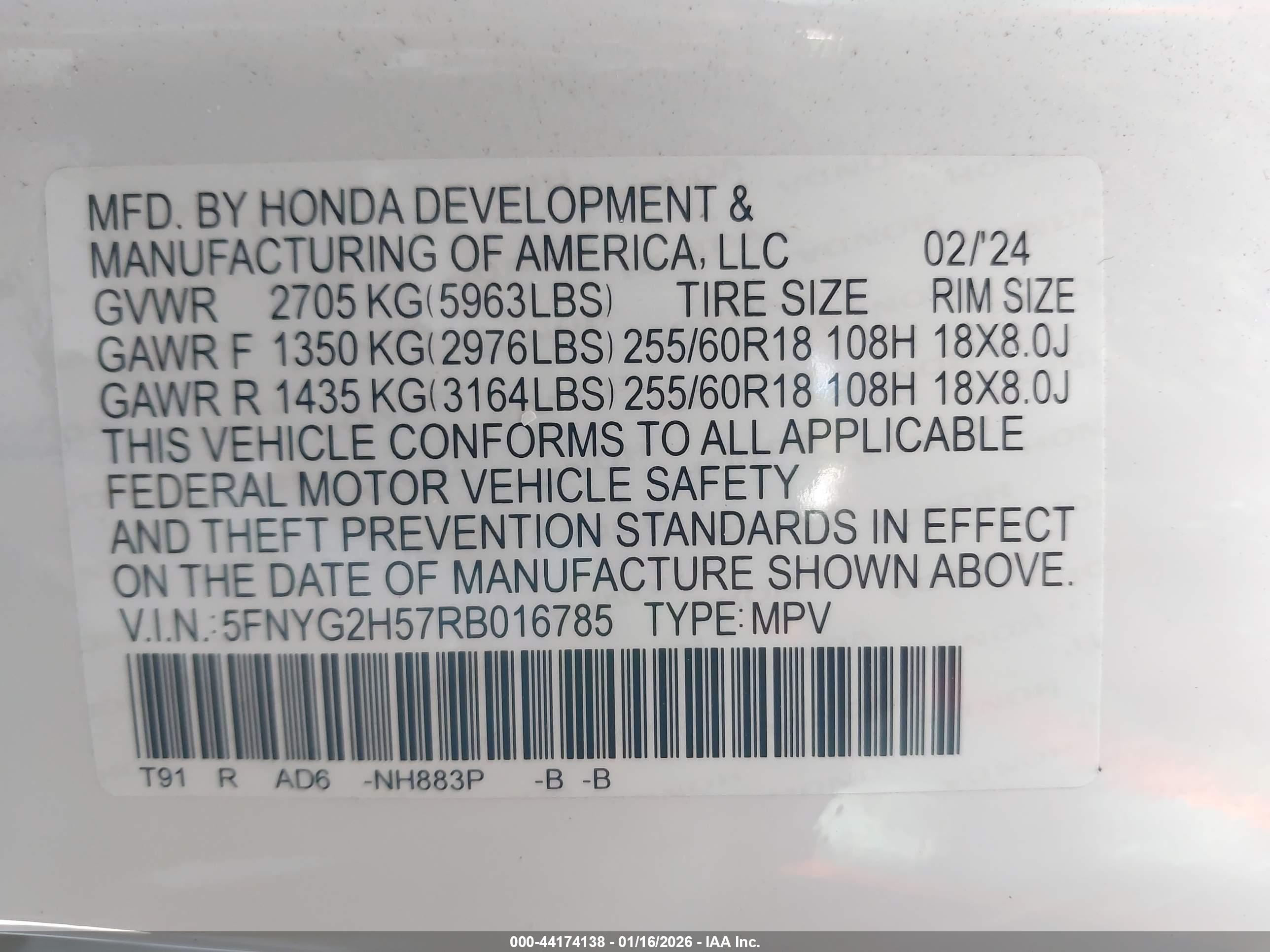 HONDA PILOT image 9