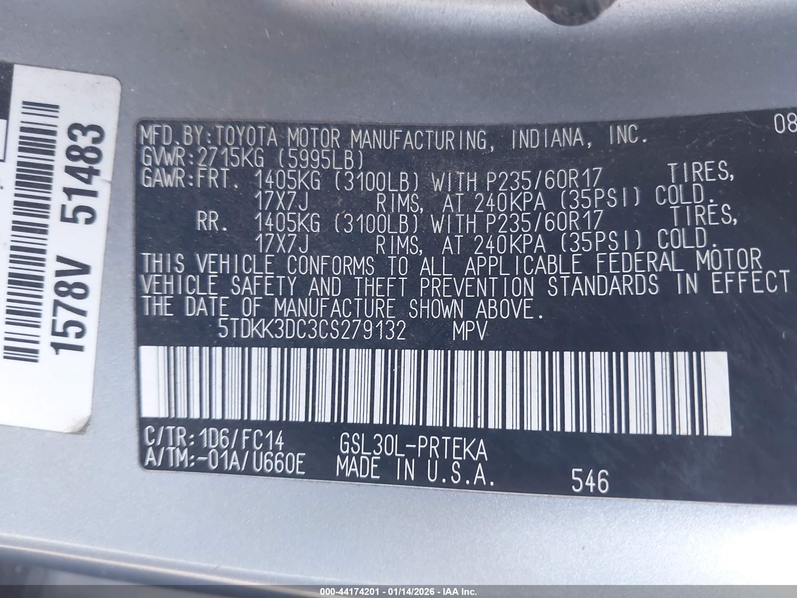 TOYOTA SIENNA image 9